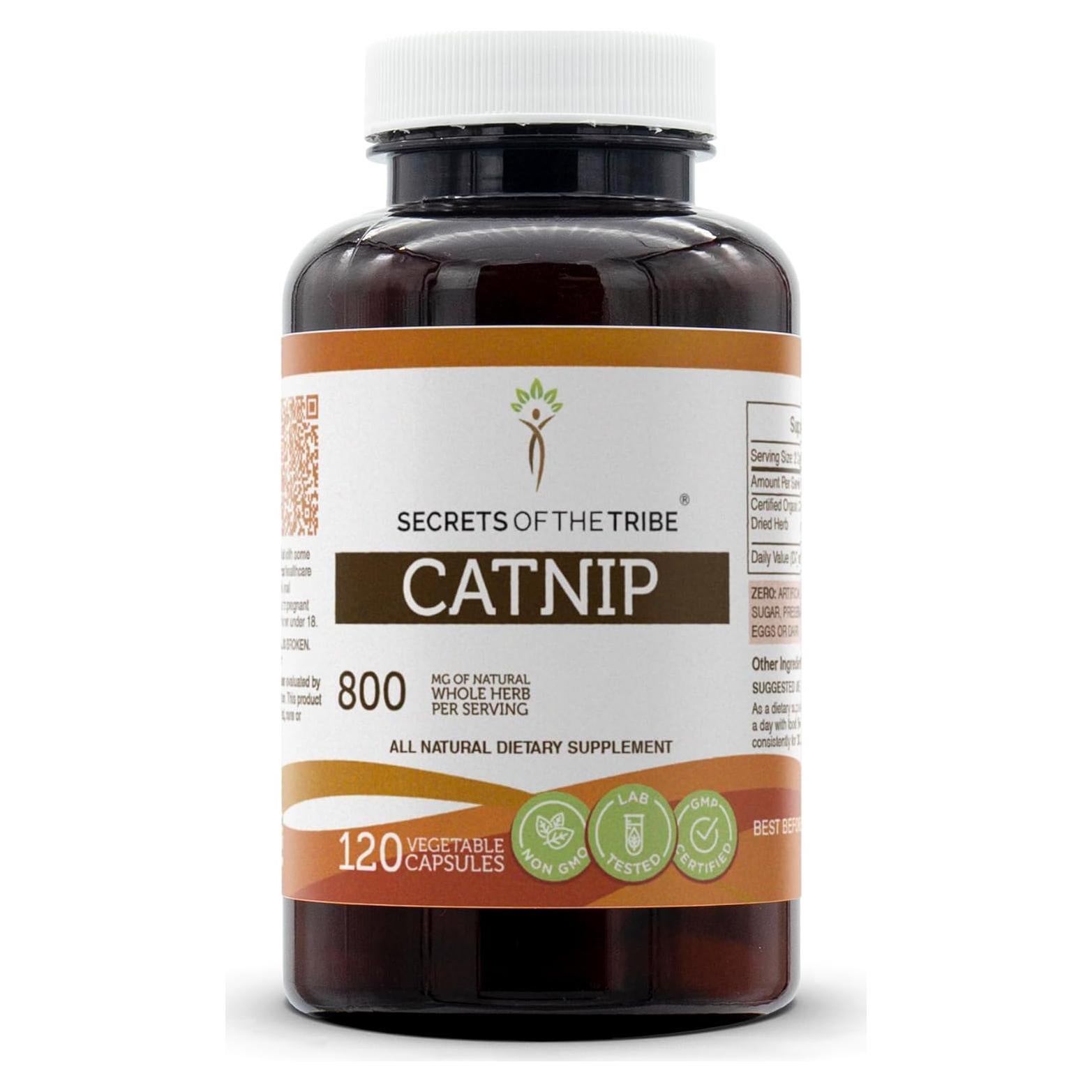 Cápsulas Catnip 800 mg Secretos de la Tribu - 120 Unidades