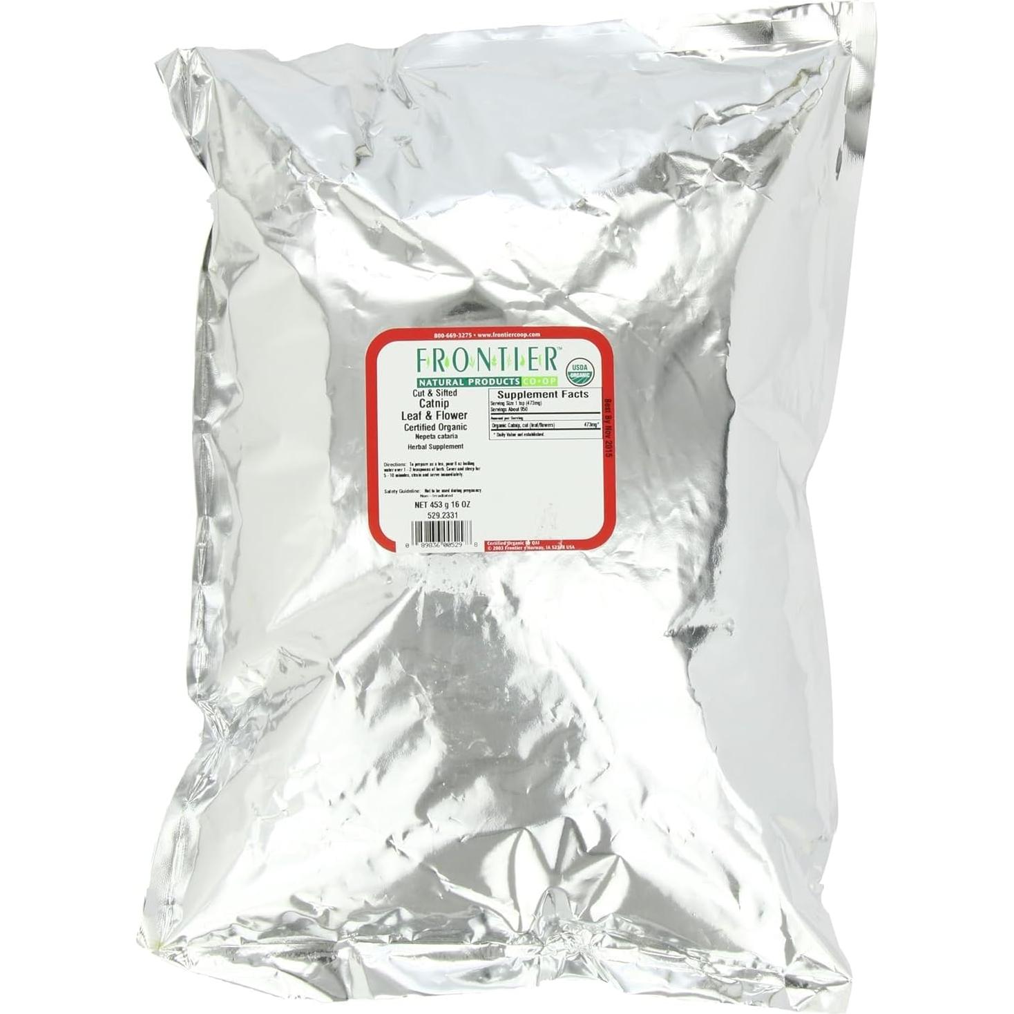 Catnip Orgánico Frontier Co-op 0.45 kg - Hierba Natural para Gatos