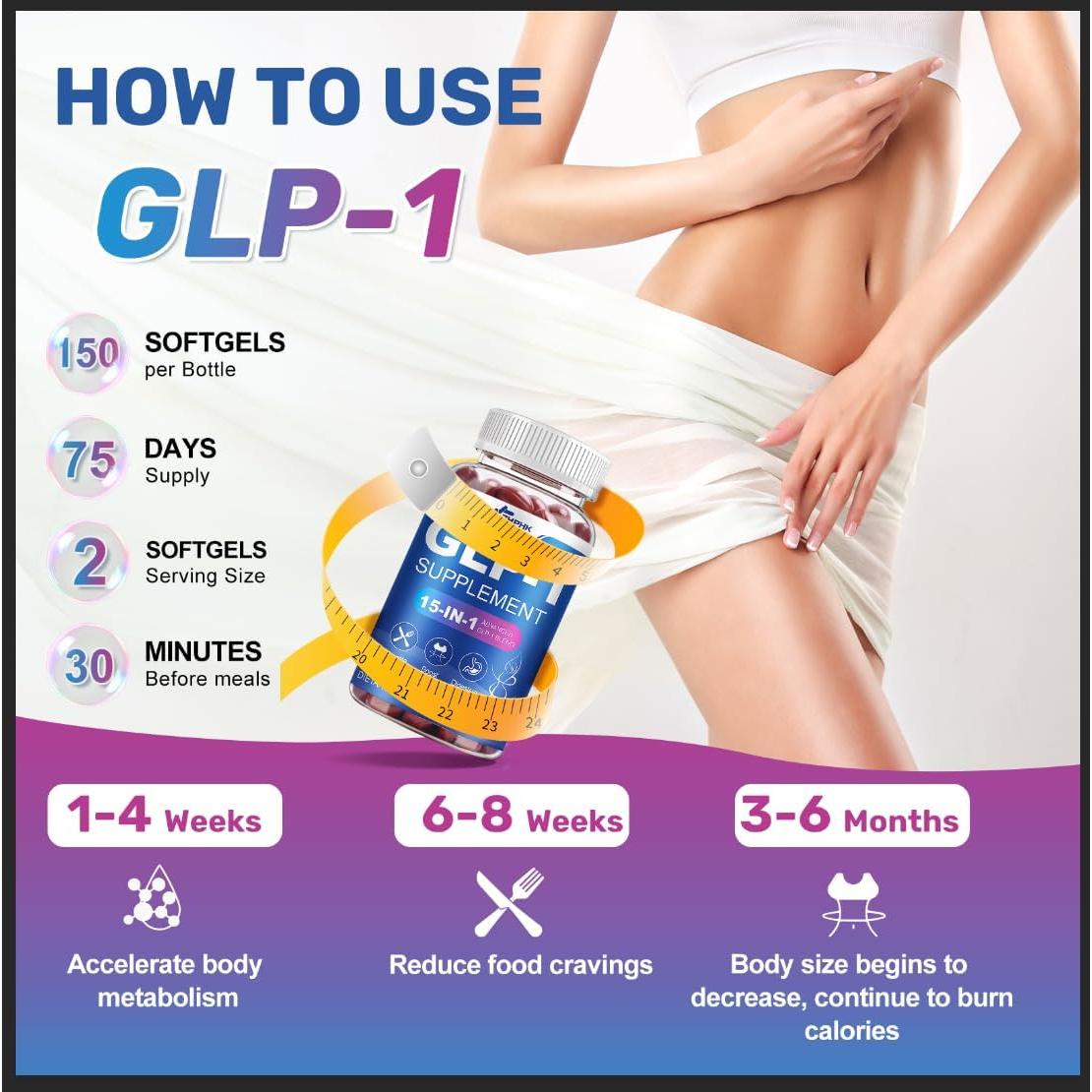 Suplemento GLP-1 ZHPHK 150 Cápsulas - Energía y Metabolismo