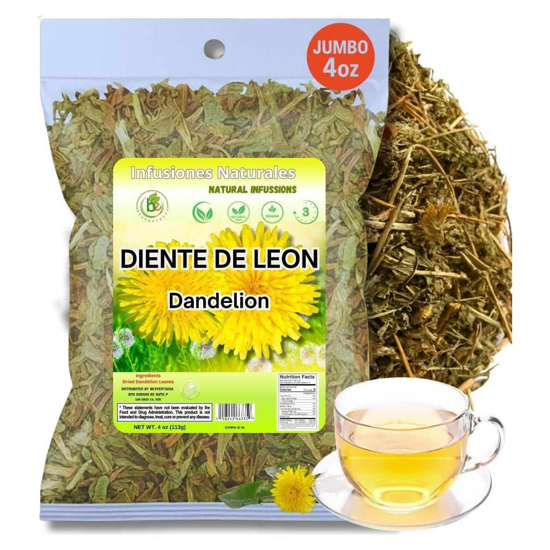 Té Herbal Diente de León BexpertsUSA 113 g 100% Natural Vegano