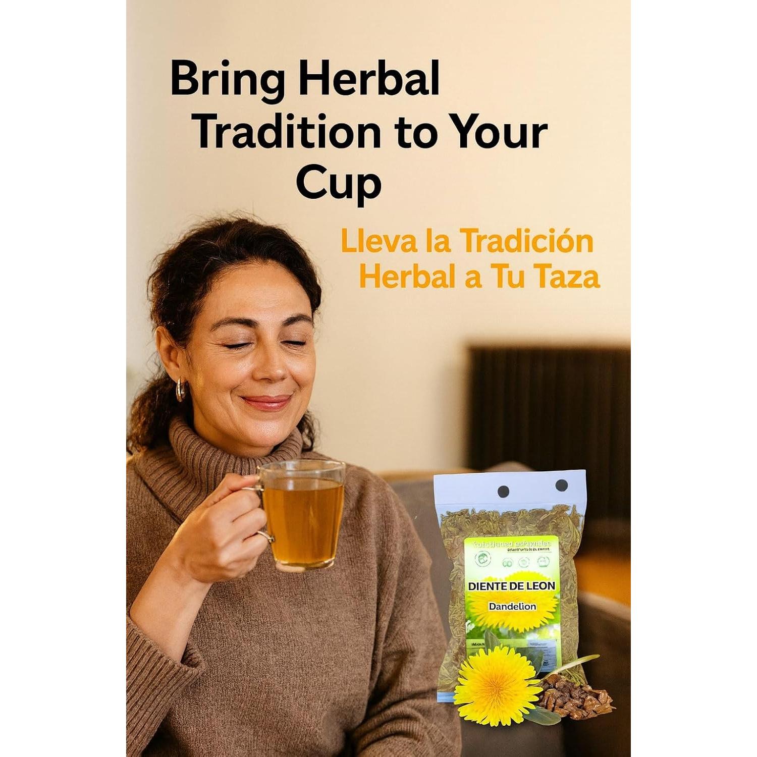 Té Herbal Diente de León BexpertsUSA 113 g 100% Natural Vegano