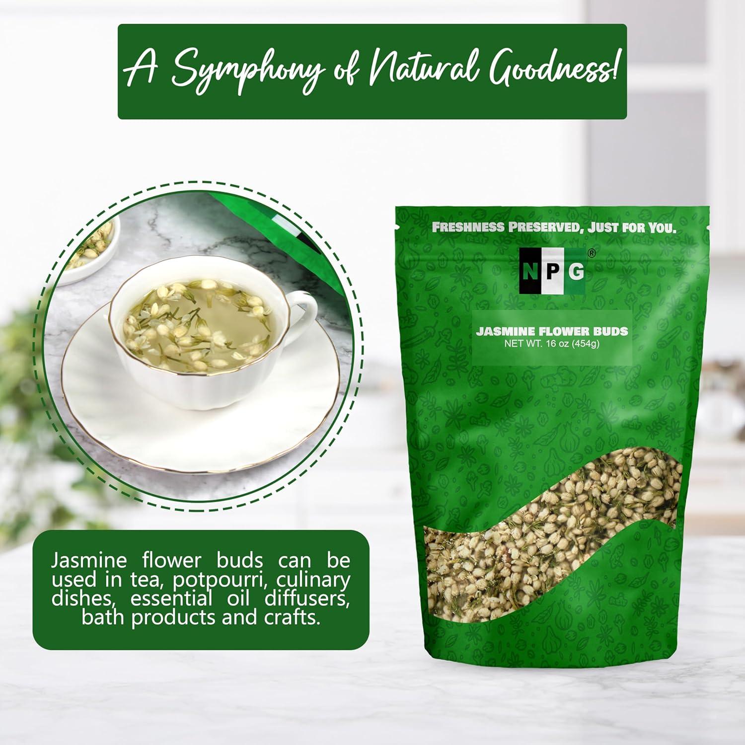 Té de Flores de Jazmín Secas NPG 453.6 g - Aromáticas Naturales