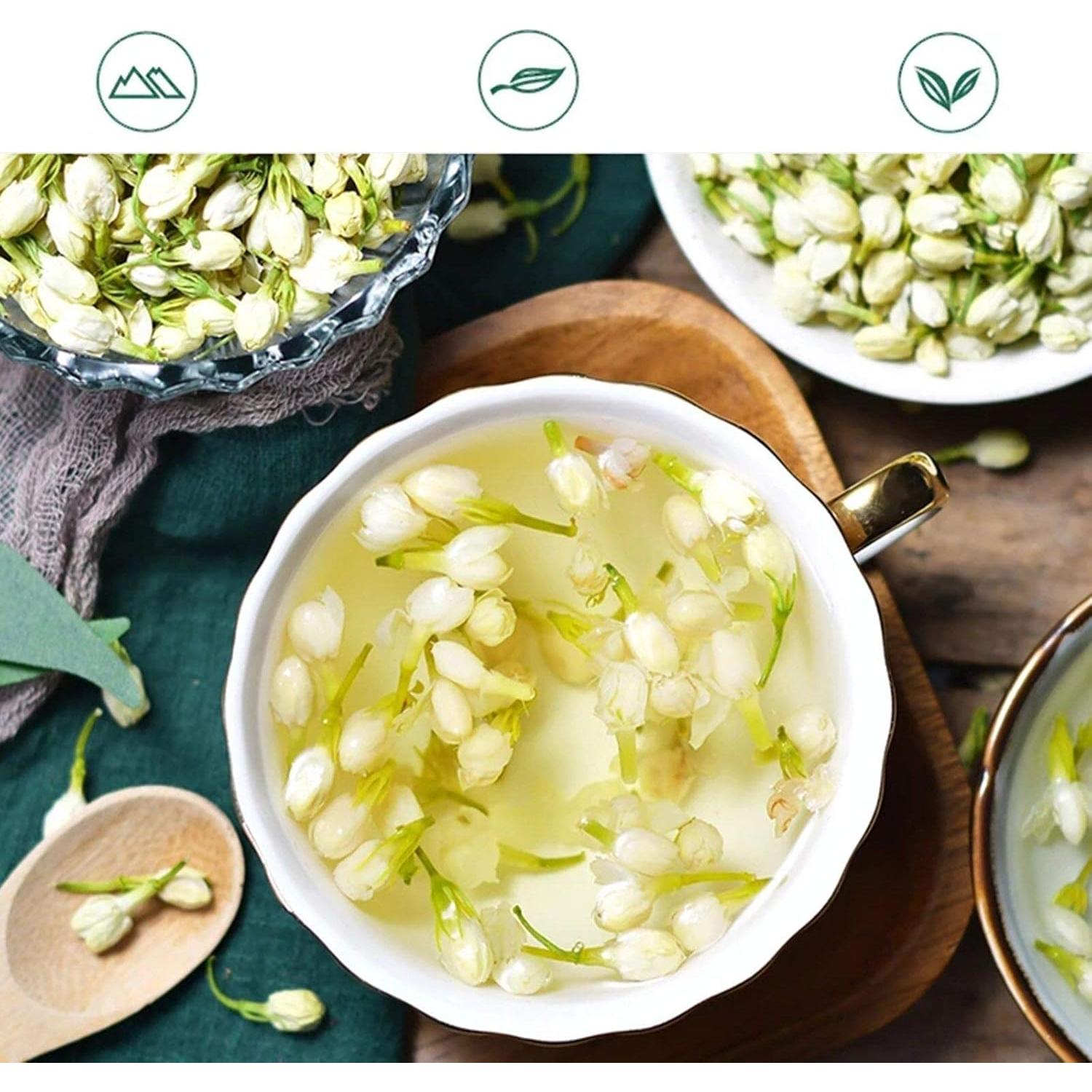 Flores de Jazmín Secas CoolCrafts 60 g para Té y Repostería