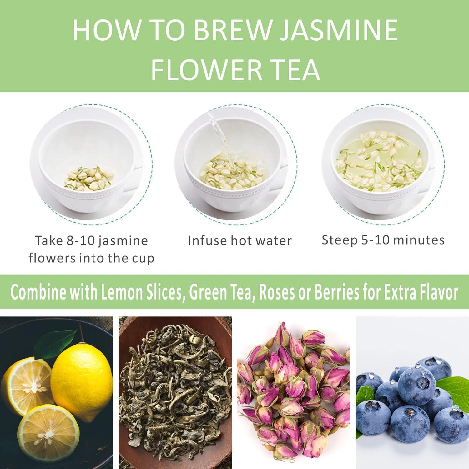 Buds de Flor de Jazmín Secos Goofoo 34 g - Té Floral Natural