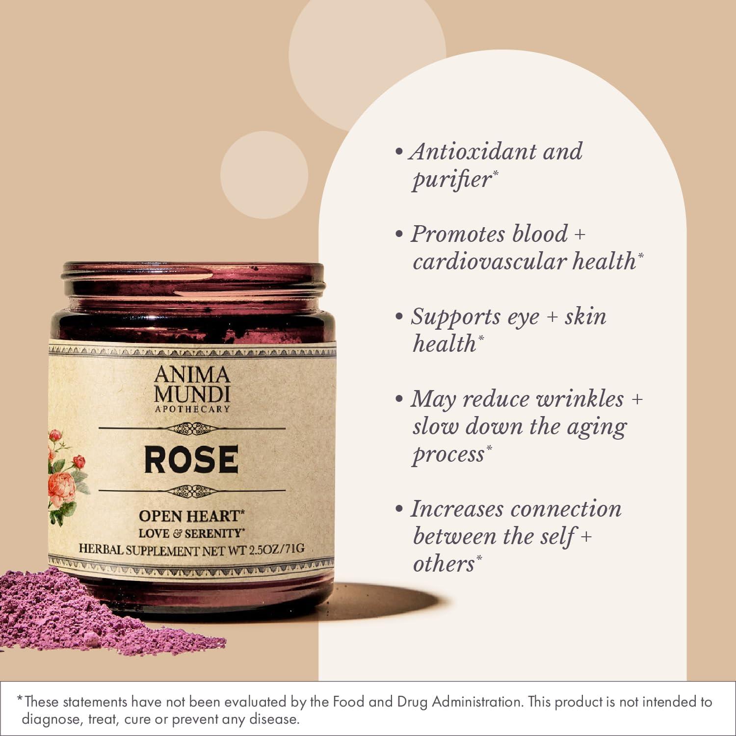 Polvo de Pétalos de Rosa Anima Mundi 71g - Aromático y Comestible