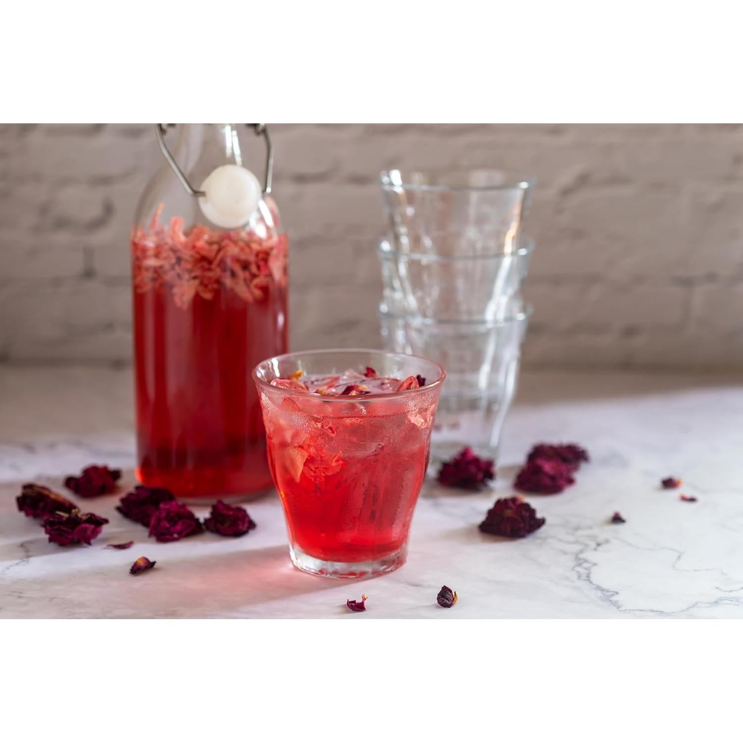 Polvo de Pétalos de Rosa Roja Orgánica Iyasa 226g - Grado Alimenticio