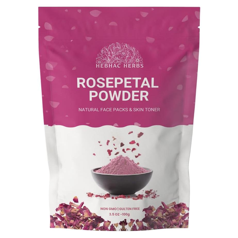 Polvo de Pétalos de Rosa 100g Hebhac Herbs - Vegano y Puro