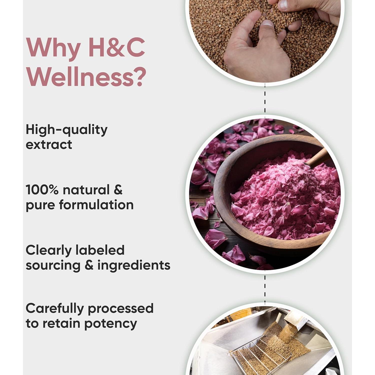 Polvo de Pétalos de Rosa 100% Natural H&C 227 g para Mascarillas