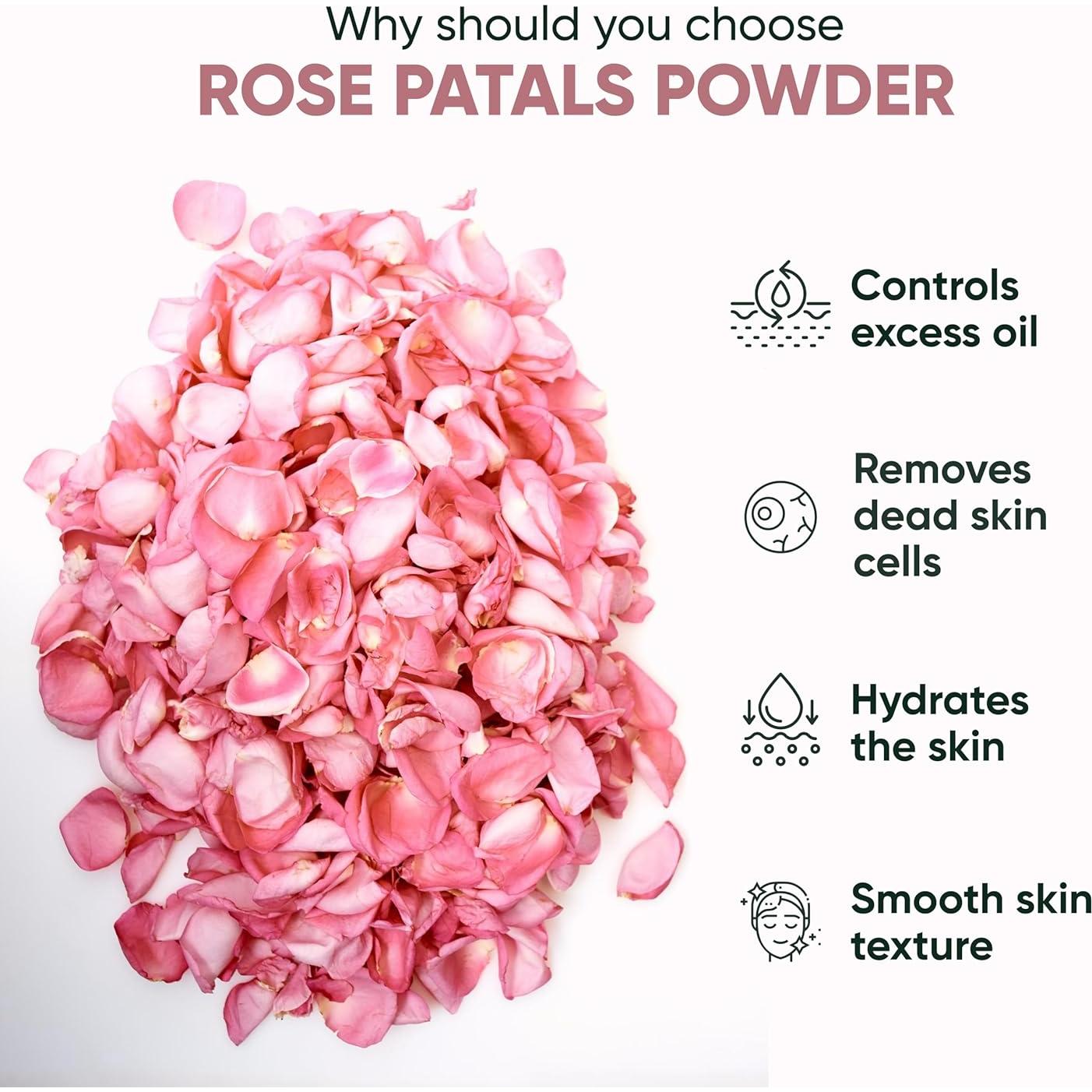 Polvo de Pétalos de Rosa 100% Natural H&C 227 g para Mascarillas