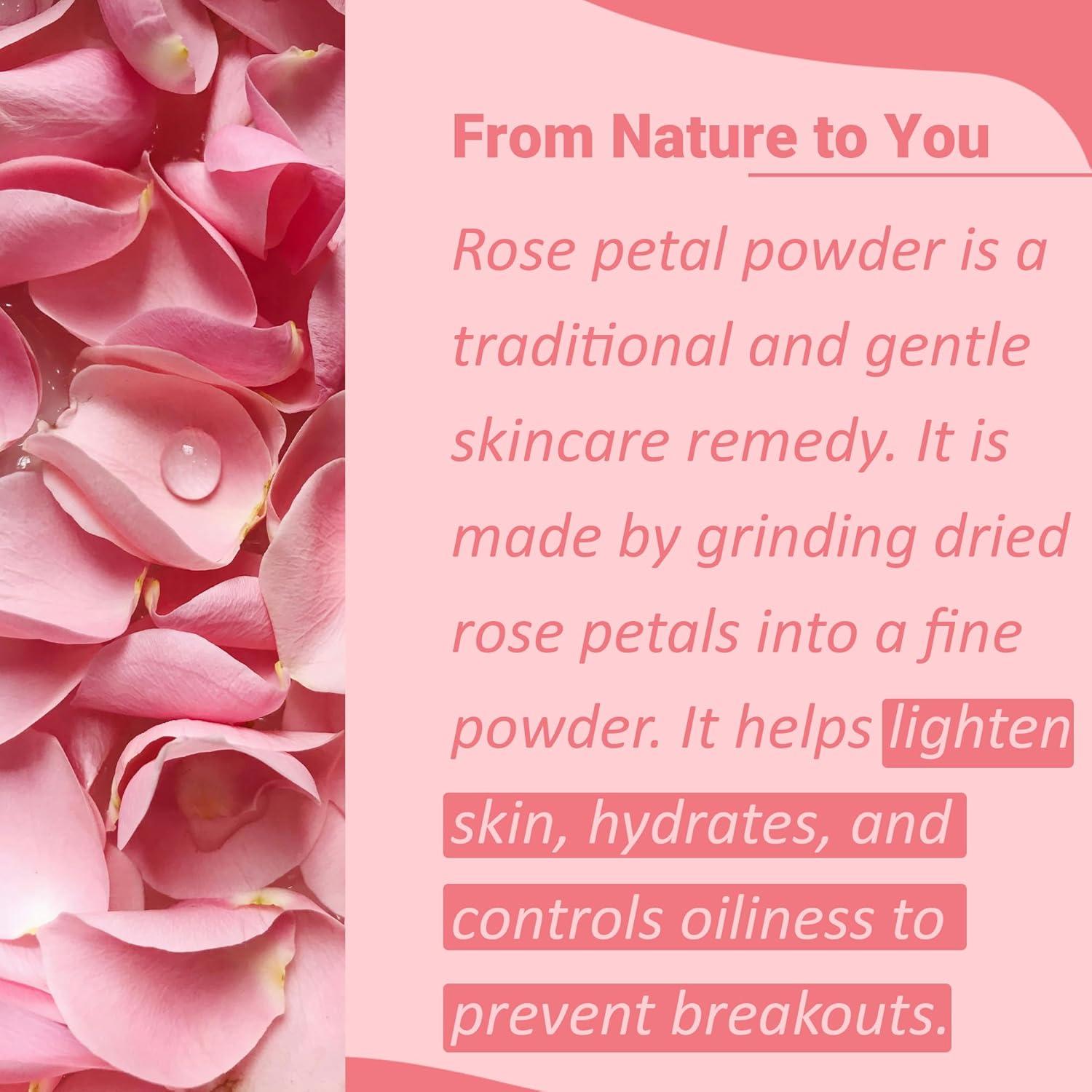 Polvo de Pétalos de Rosa Mi Naturaleza 100g - Mascarilla Facial Hidratante