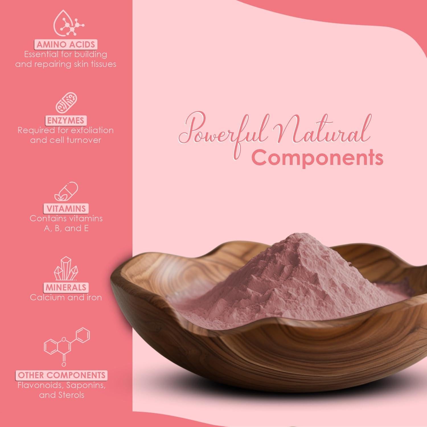 Polvo de Pétalos de Rosa Mi Naturaleza 100g - Mascarilla Facial Hidratante