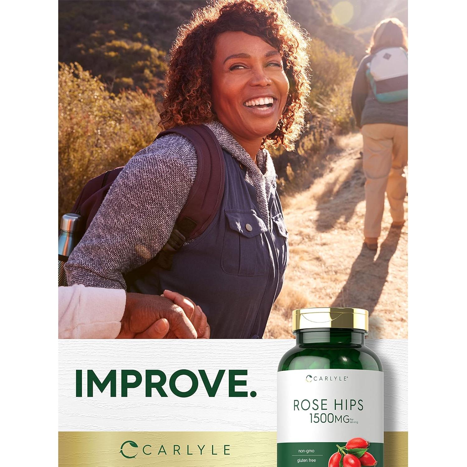 Cápsulas de Rosa Mosqueta Carlyle 1500mg 240 Unidades Sin OGM