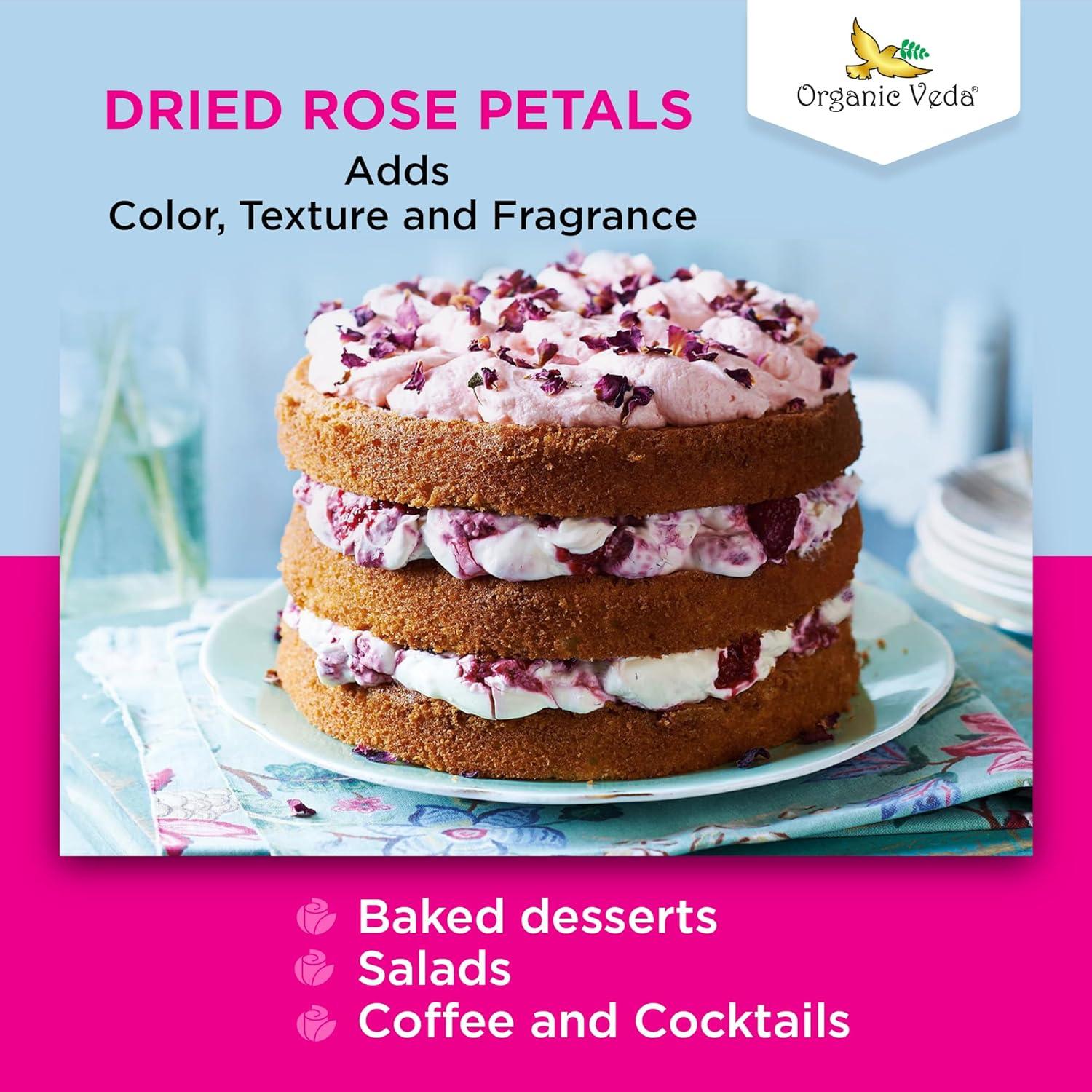 Pétalos de Rosa Secos Orgánicos Organic Veda 113.4 g - Comestibles