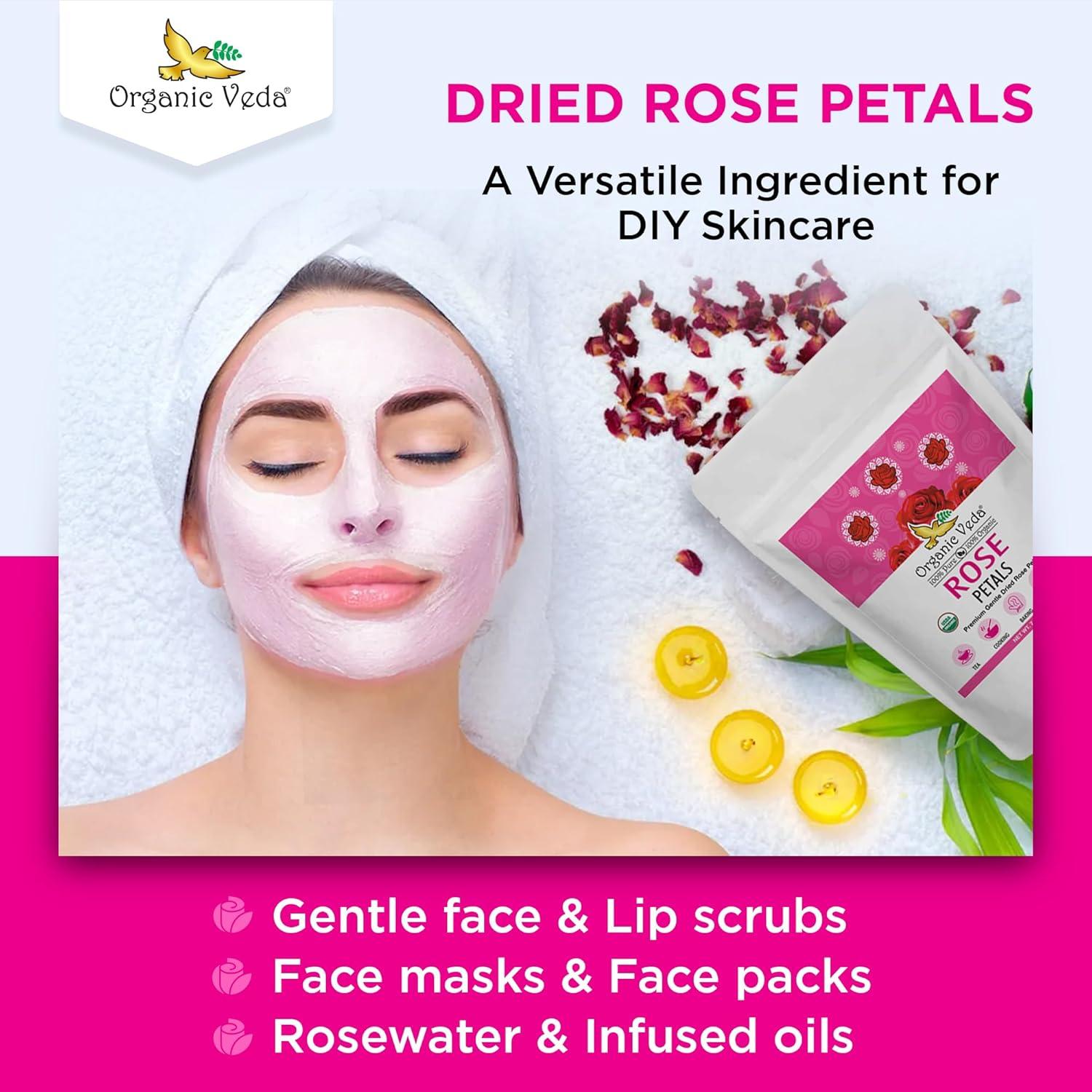 Pétalos de Rosa Secos Orgánicos Organic Veda 113.4 g - Comestibles