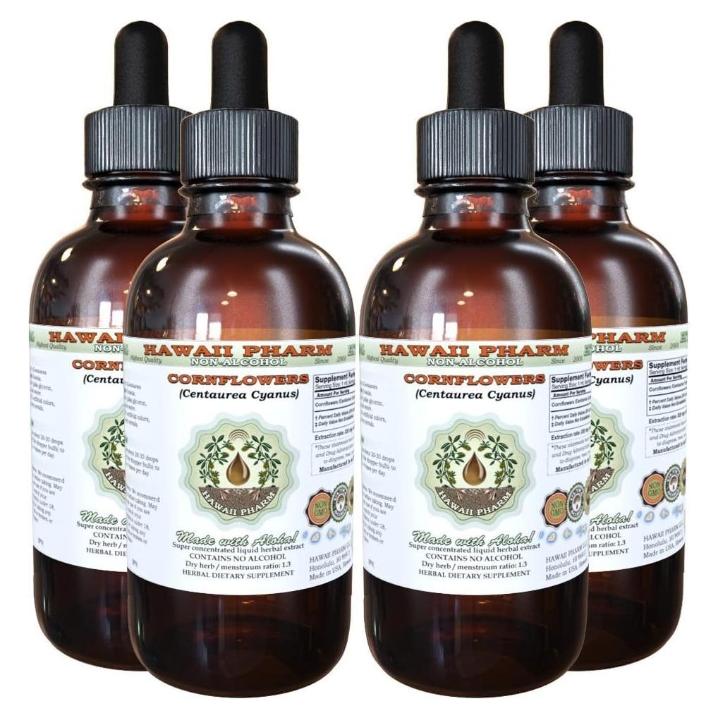 Extracto Líquido Sin Alcohol Aciano Orgánico Hawaii Pharm 473 ml