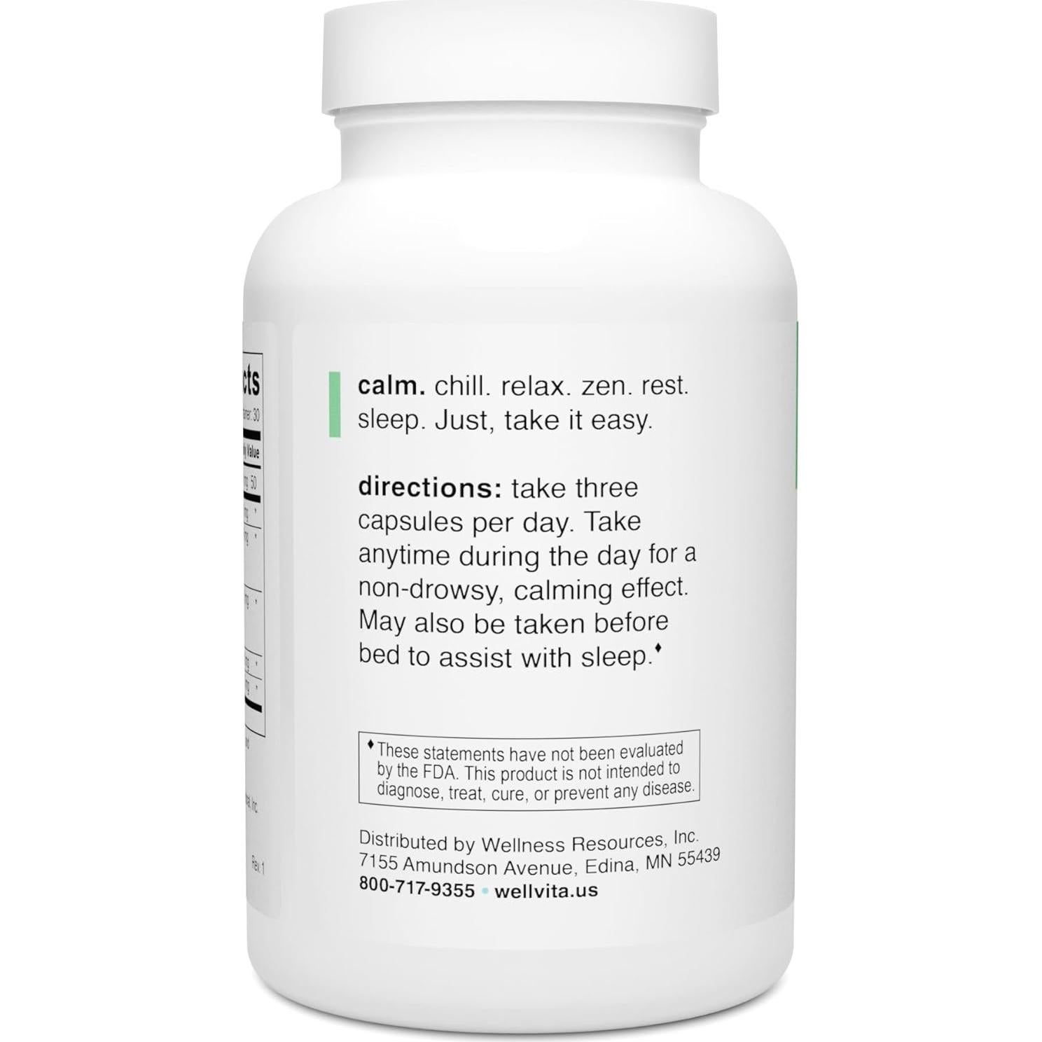 Suplemento Calm Well+Vita 90 Cápsulas Vegetales Relajación