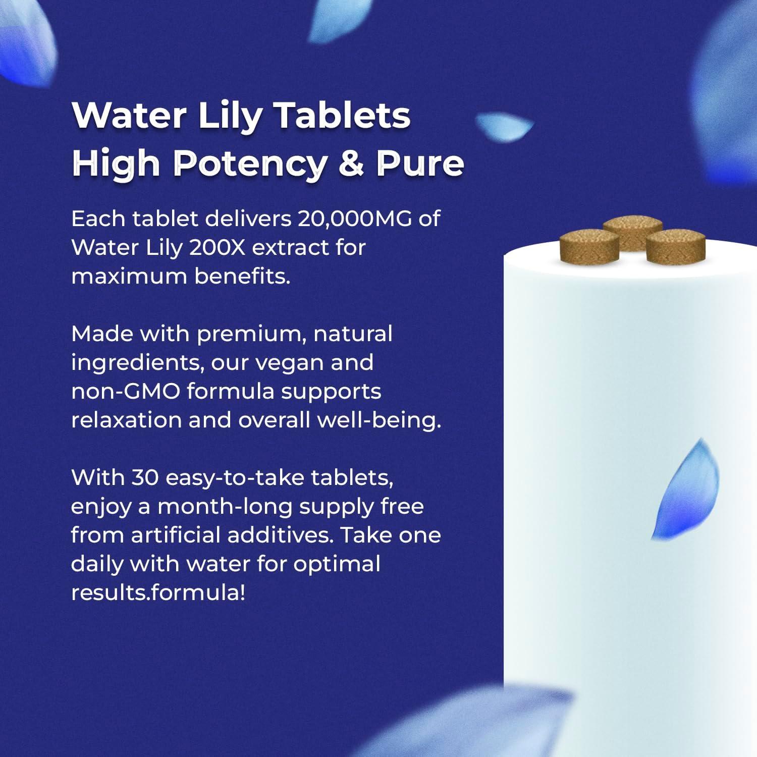 Tabletas de Lirio de Agua Amazing Botanicals 200X 30 Tabletas