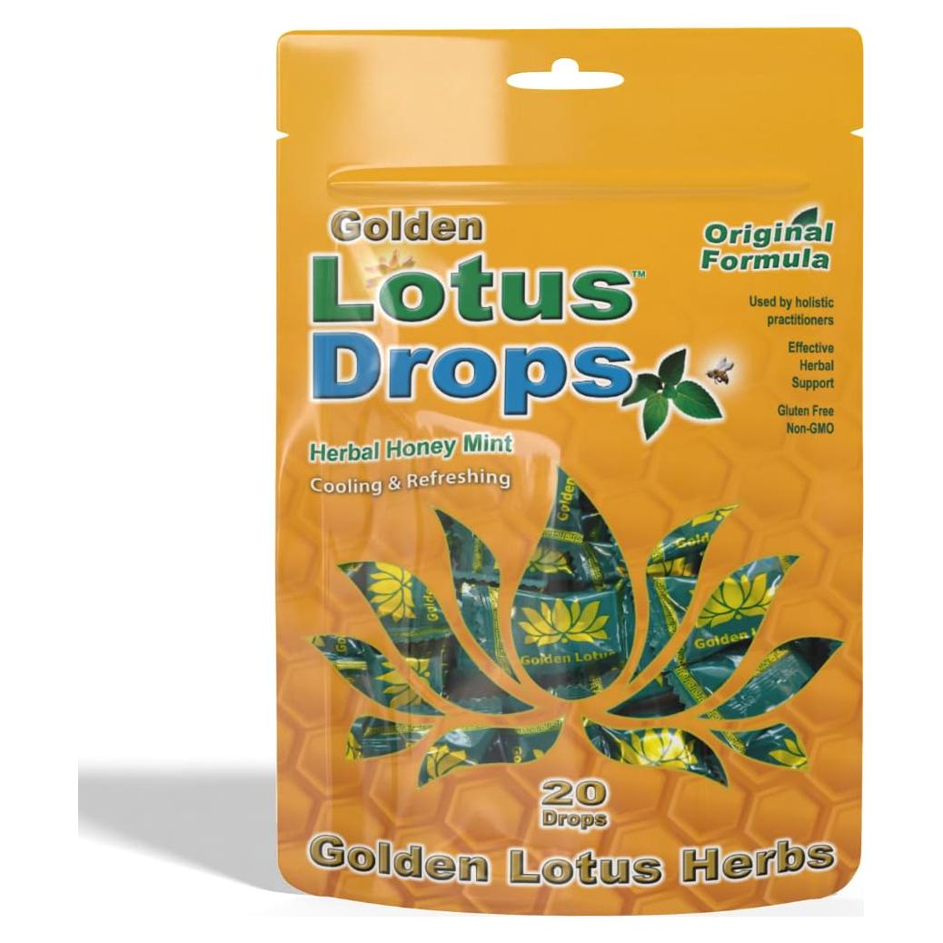 Pastillas de Menta con Miel Loto Dorado - 20 Unidades