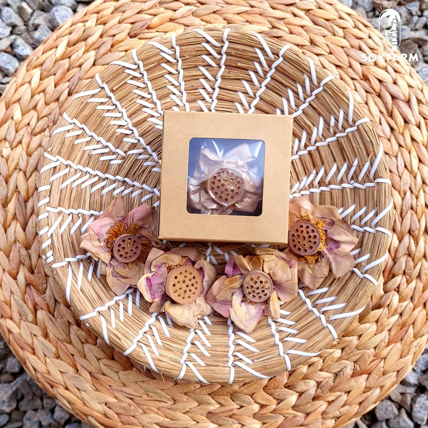 Té de Flor de Loto Sokfarm - 4 Flores Secas Sin Cafeína