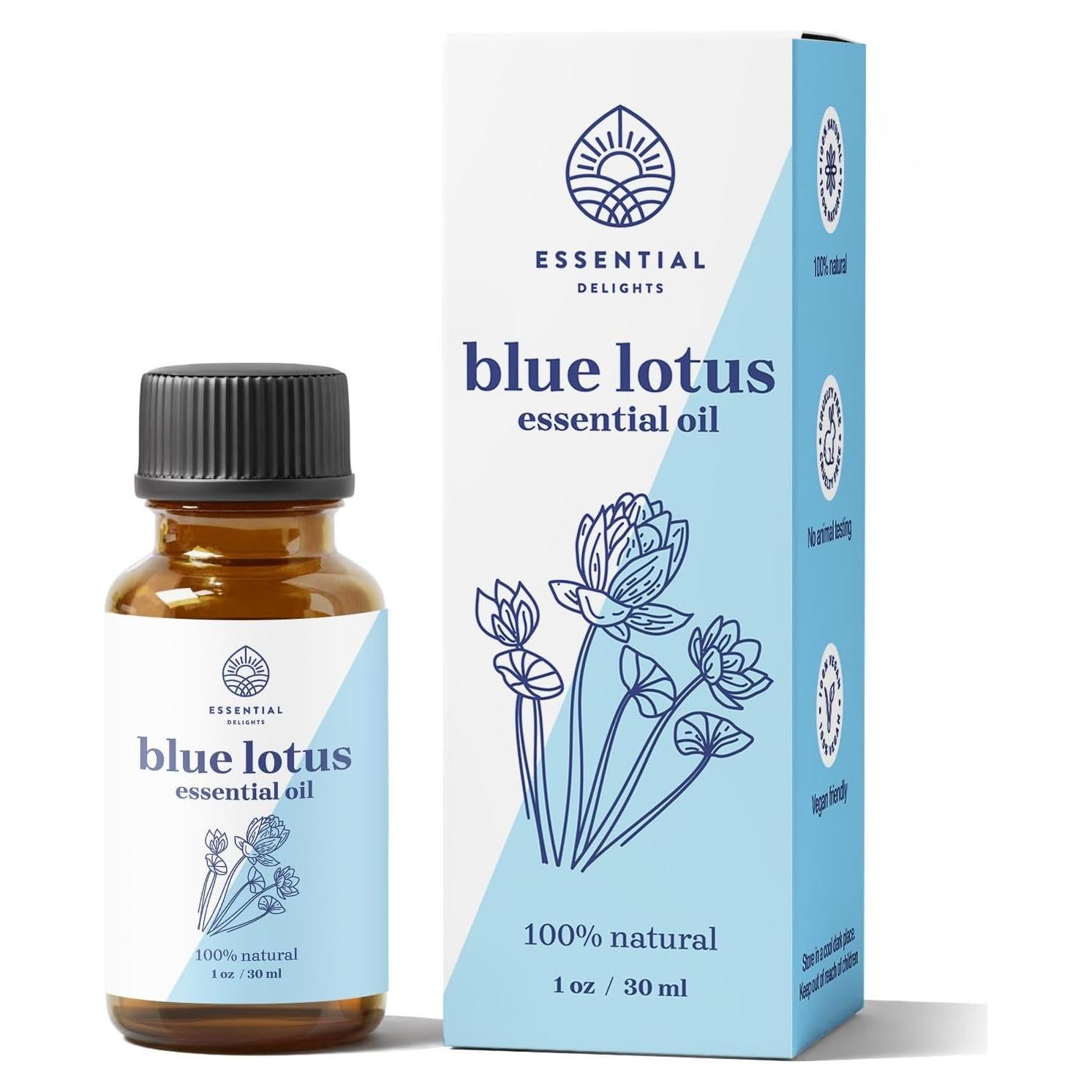 Aceite Esencial de Loto Azul Essential Delights 29.57 ml - Aromaterapia