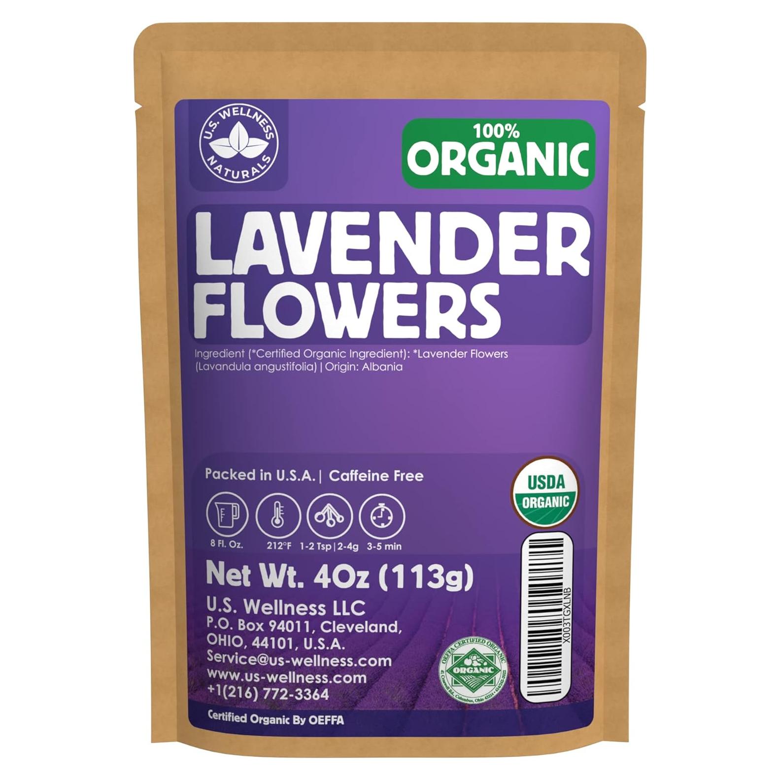 Té de Lavanda Orgánica U.S. Wellness 113.4g - 100% Certificado