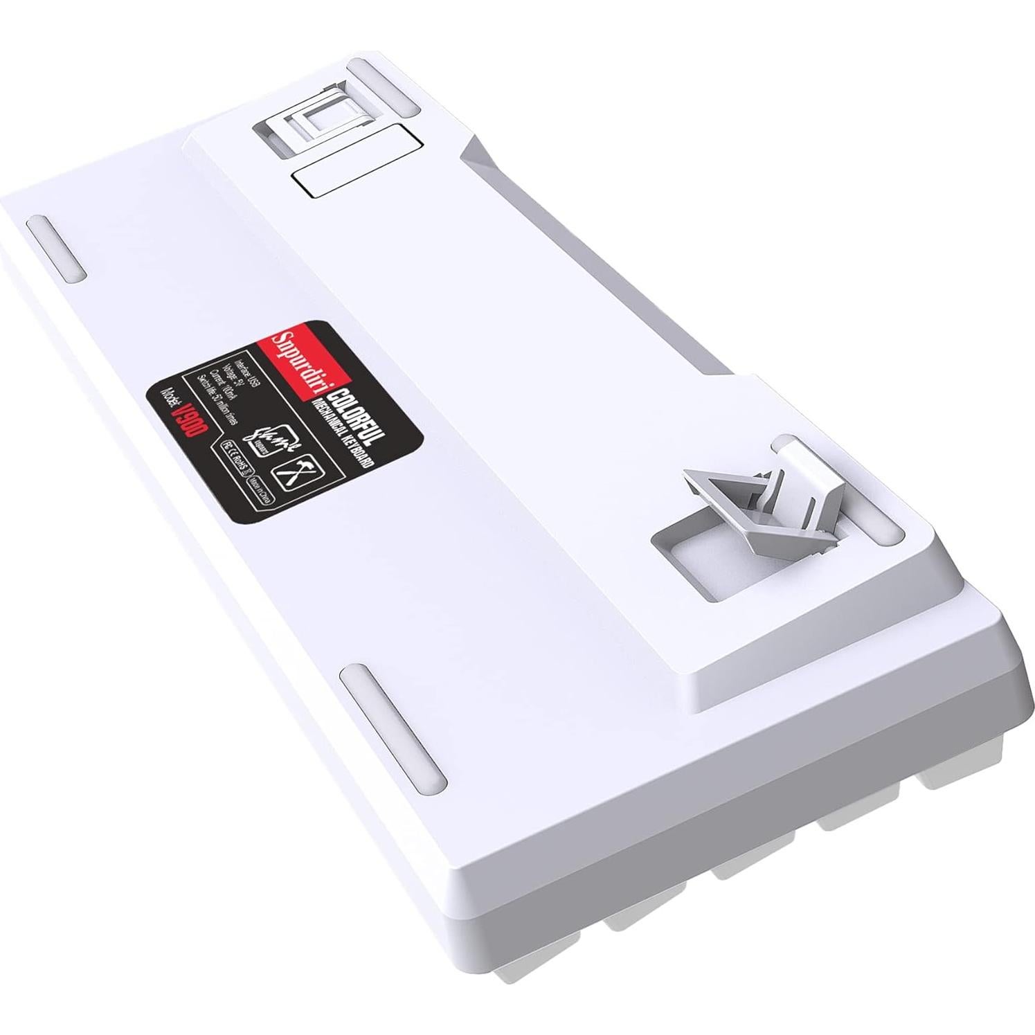 Teclado Mecánico Snpurdiri 60% Con Cable LED Blanco