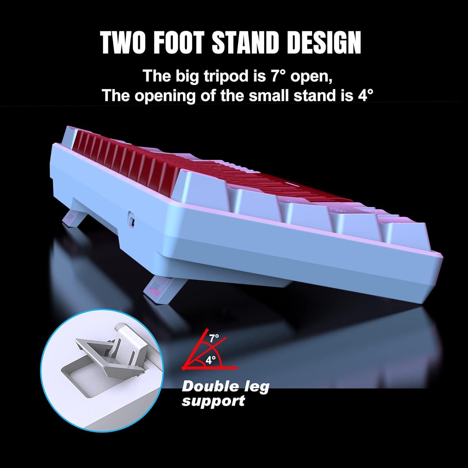 Teclado Mecánico Snpurdiri 60% Con Cable LED Blanco