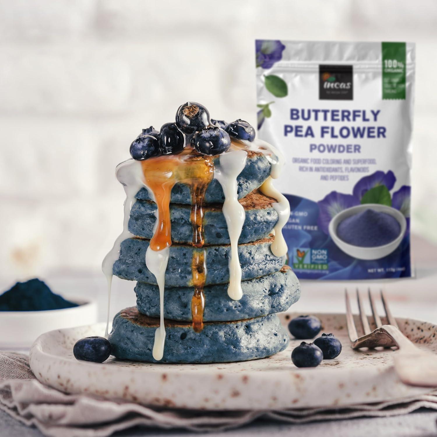 Polvo de Flor de Guisante Mariposa Orgánico Incas 113g - Colorante Natural