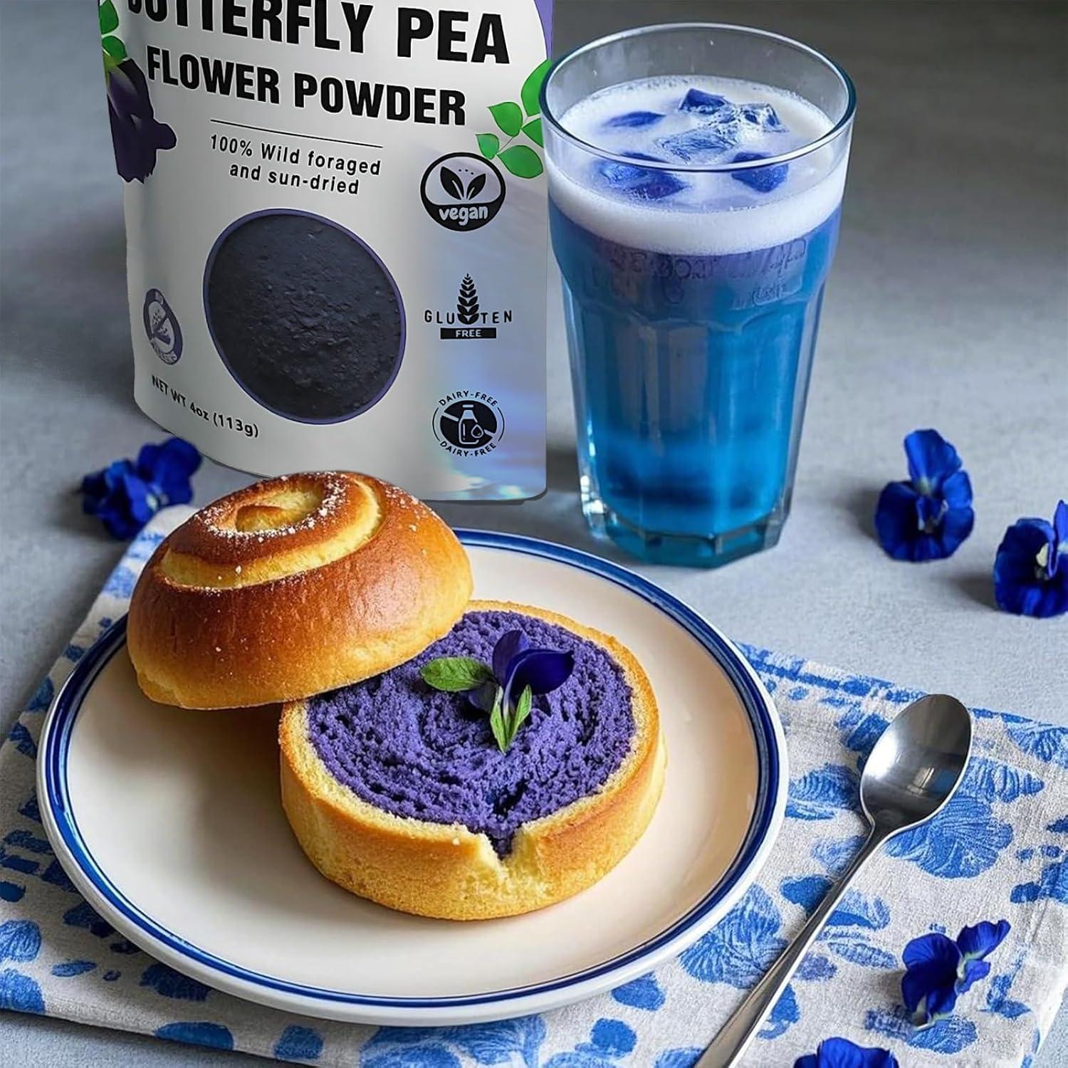 Polvo de Guisante Mariposa Lifebooil 113.4g - Colorante Azul Natural