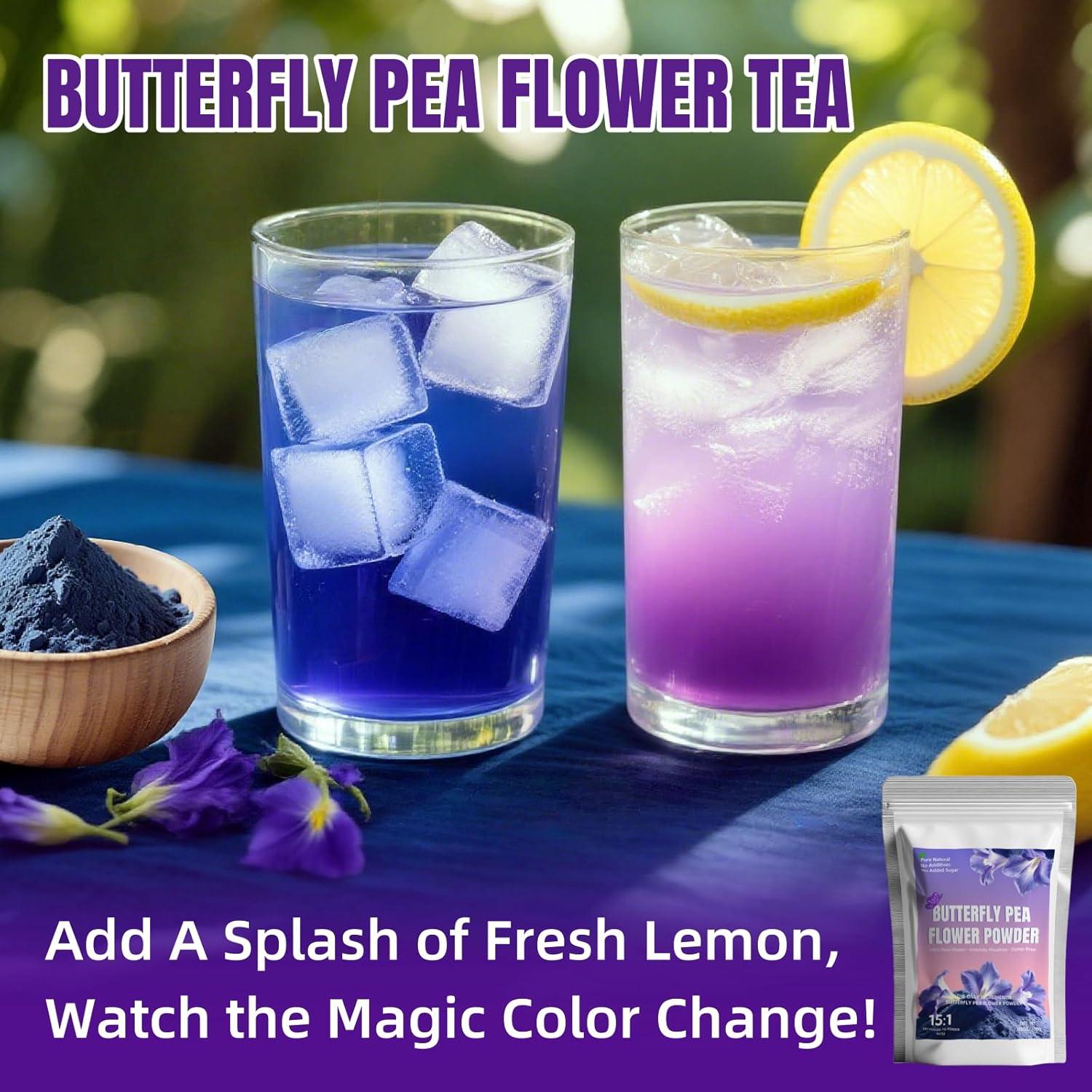 Polvo de Flor de Guisante Mariposa 200g - Colorante Natural Azul