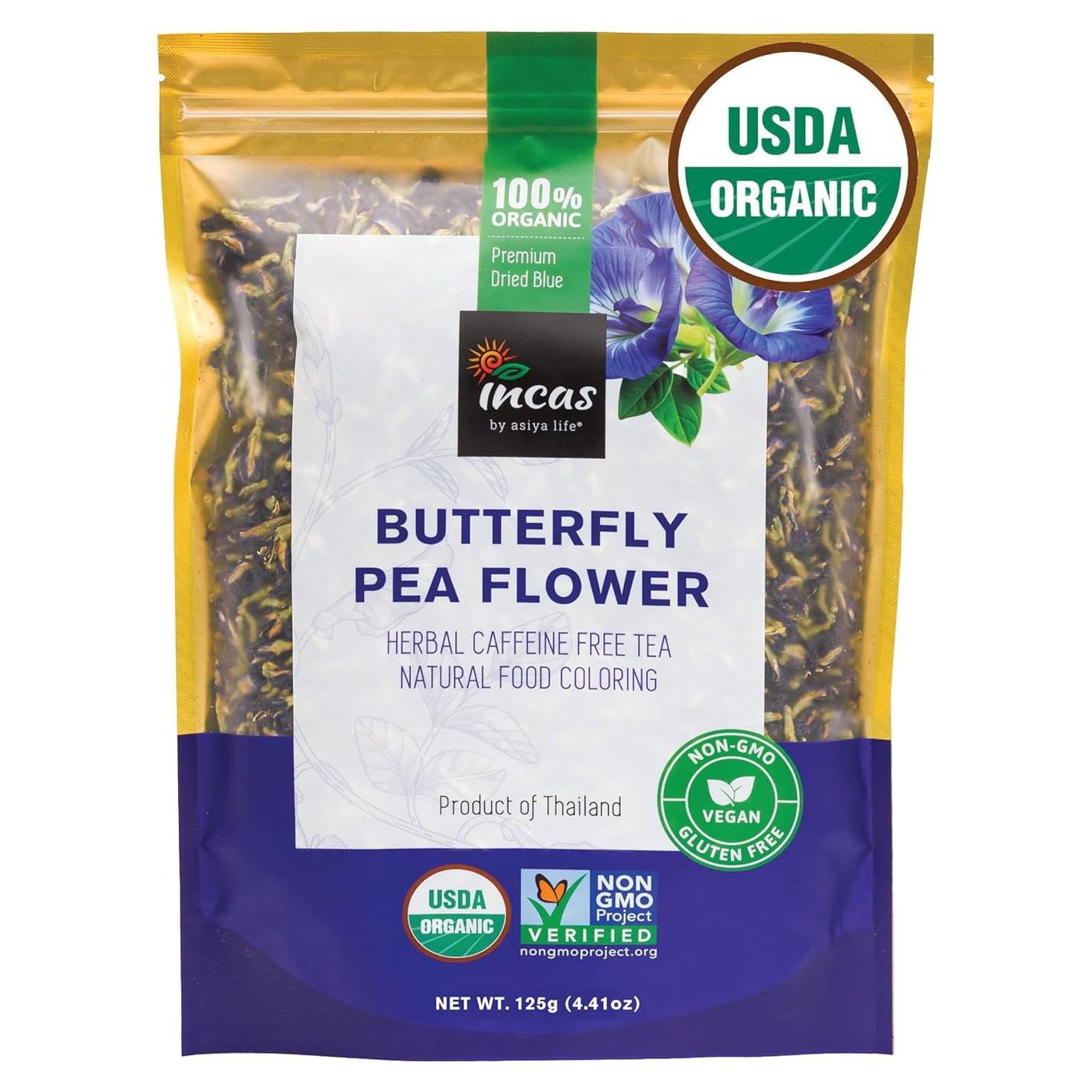 Flor de Guisante Mariposa Orgánica Incas 375 Tazas 124.5g