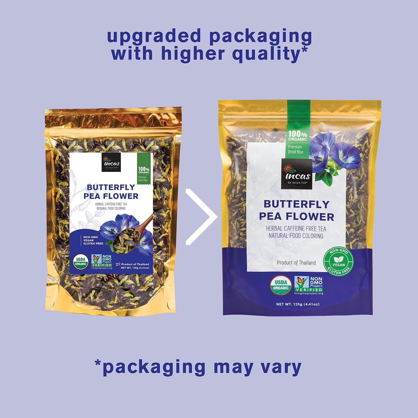 Flor de Guisante Mariposa Orgánica Incas 375 Tazas 124.5g