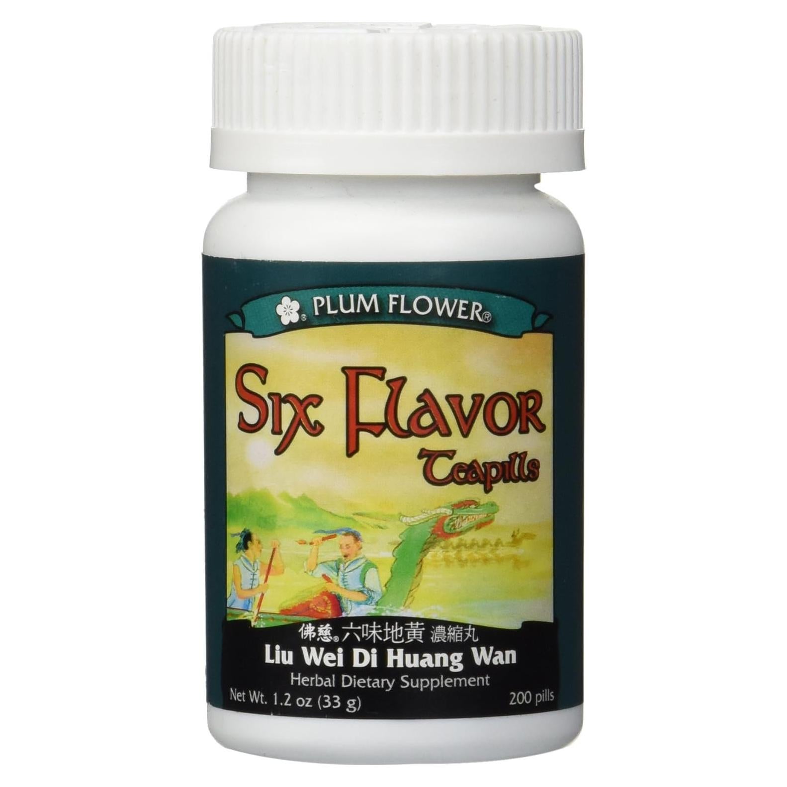 Píldoras de Té Liu Wei Di Huang Wan 200 ct - Flor de Ciruelo