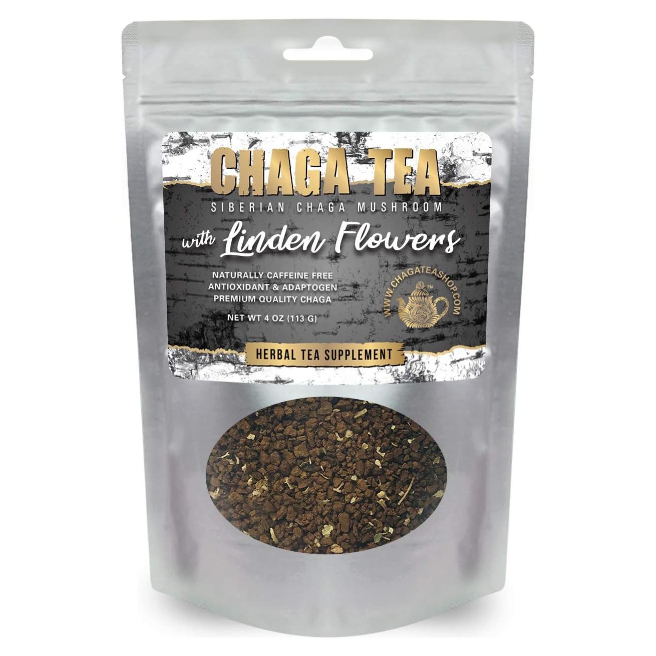 Té suelto de hongo Chaga Way To Health 113 g con tilo