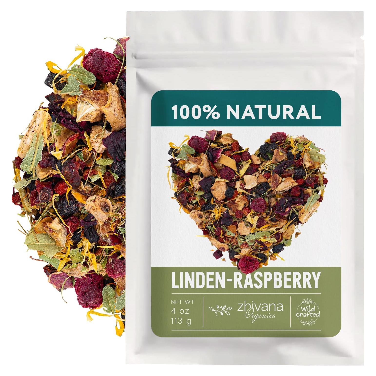 Té de Hierbas Frutal Zhivana 113.4g - Lima y Frambuesa Sin Cafeína