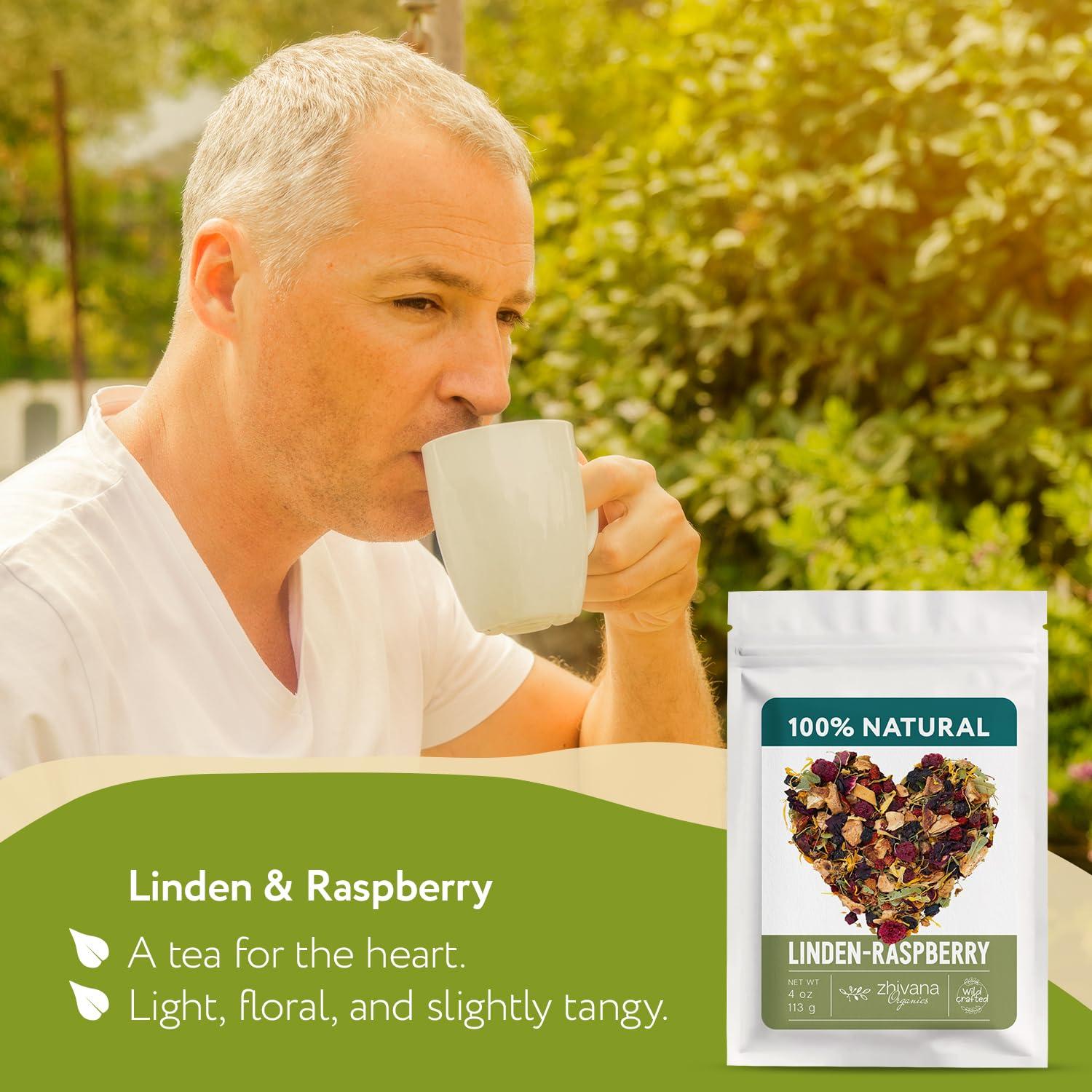 Té de Hierbas Frutal Zhivana 113.4g - Lima y Frambuesa Sin Cafeína