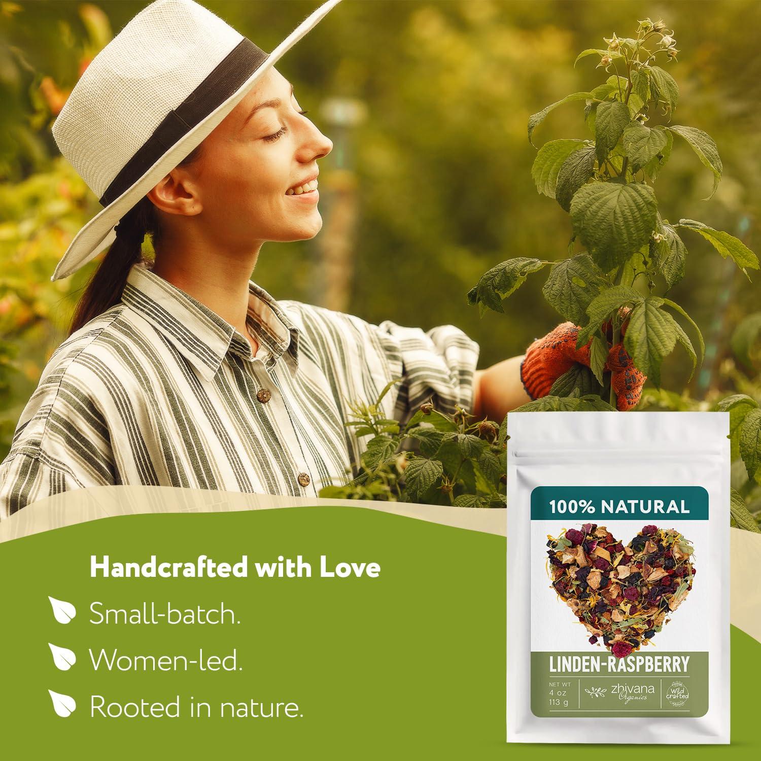 Té de Hierbas Frutal Zhivana 113.4g - Lima y Frambuesa Sin Cafeína