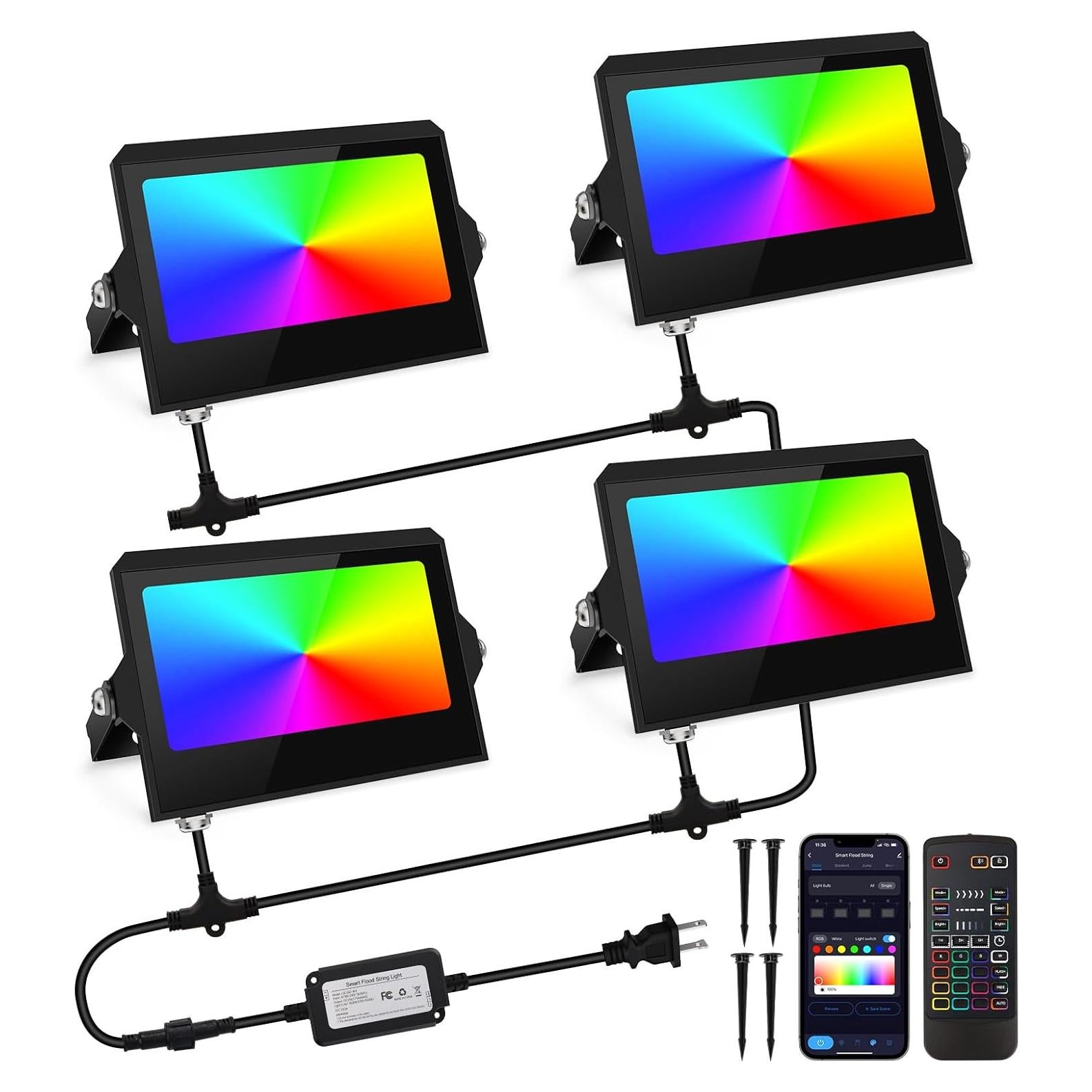 Luz de Inundación LED YAYZA! RGBW Control Remoto 300W