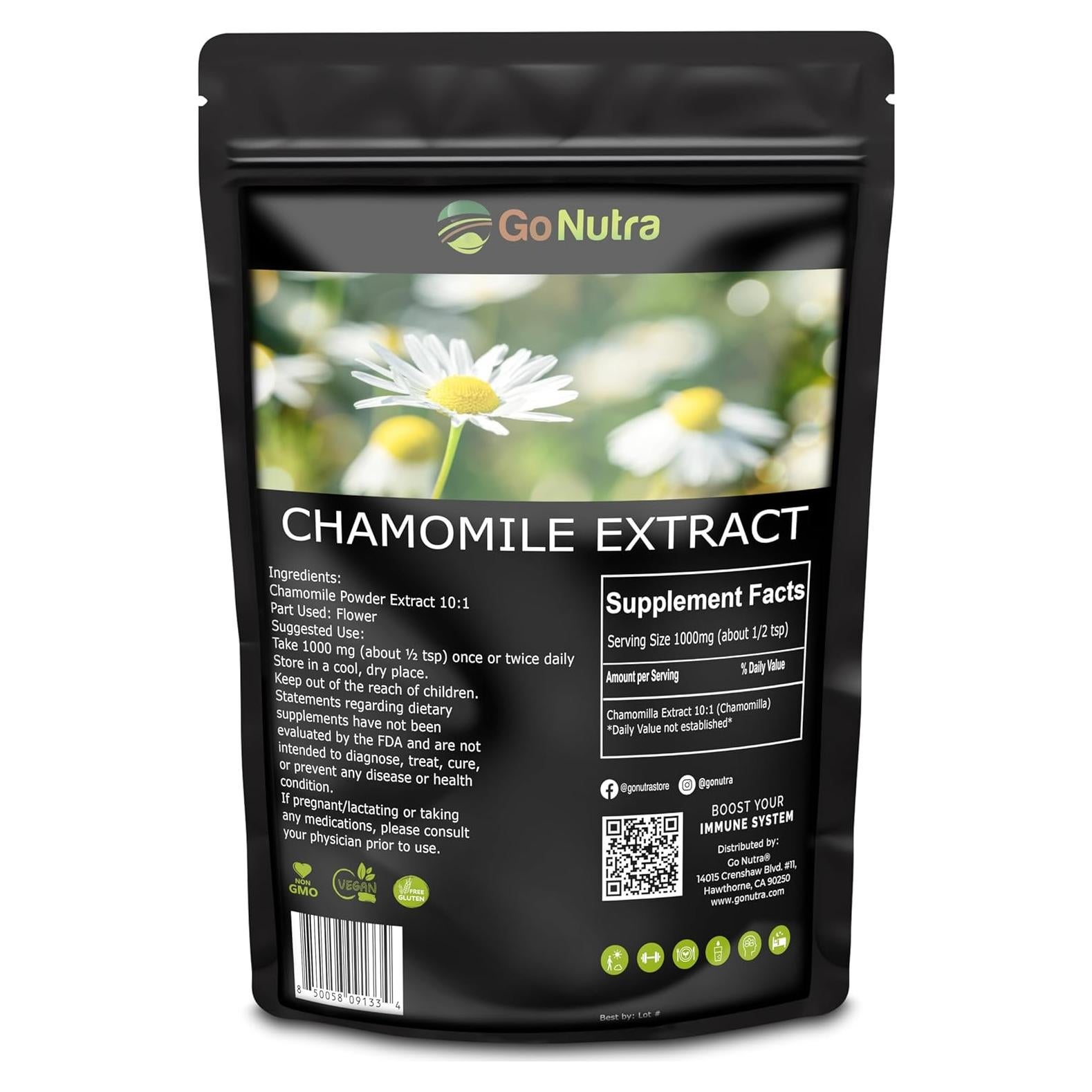 Go Nutra Extracto de Manzanilla en Polvo 10:1 227 g Suplemento