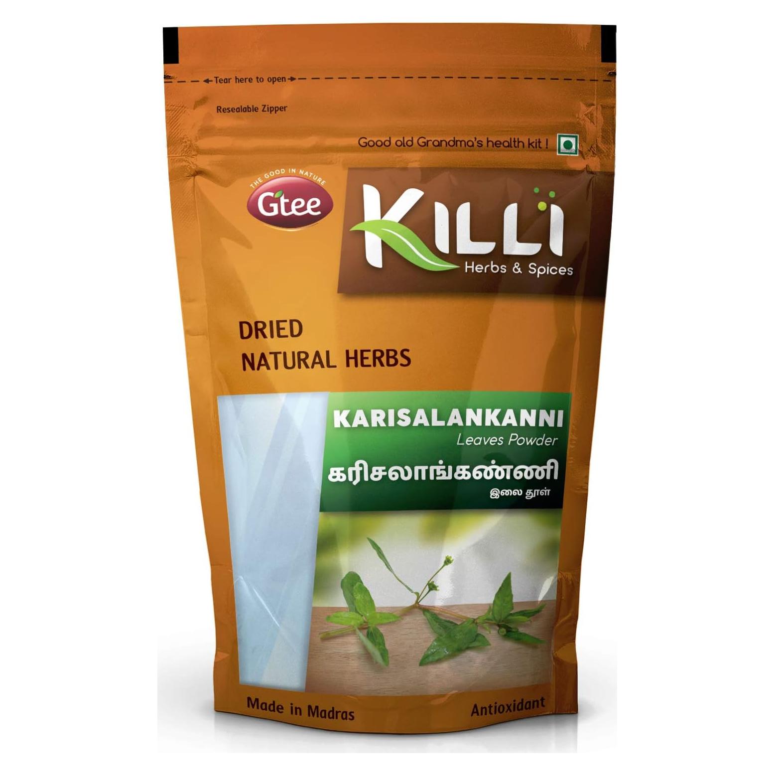 Polvo de Hojas de Bhringraj KILLI 100g - Crecimiento Capilar