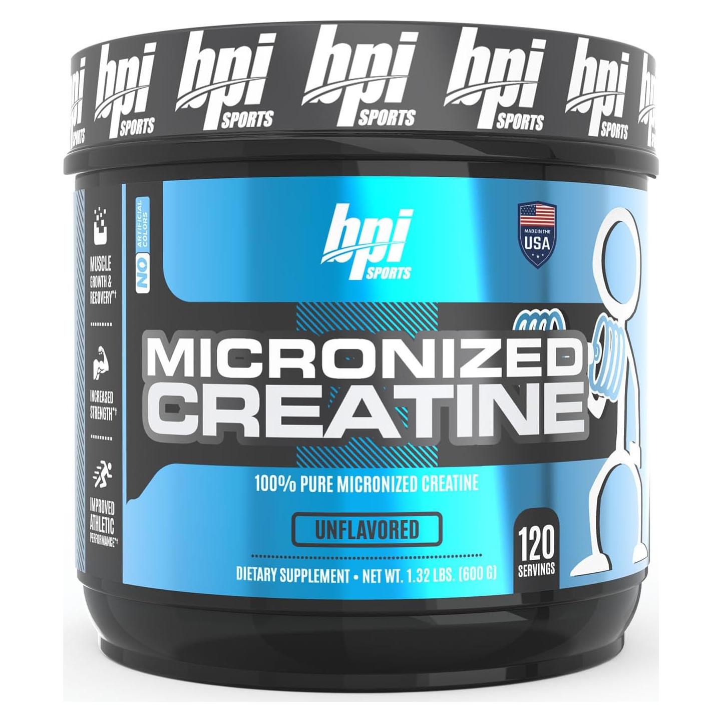 Creatina Micronizada BPI Sports 600g - Aumenta Fuerza y Recuperación