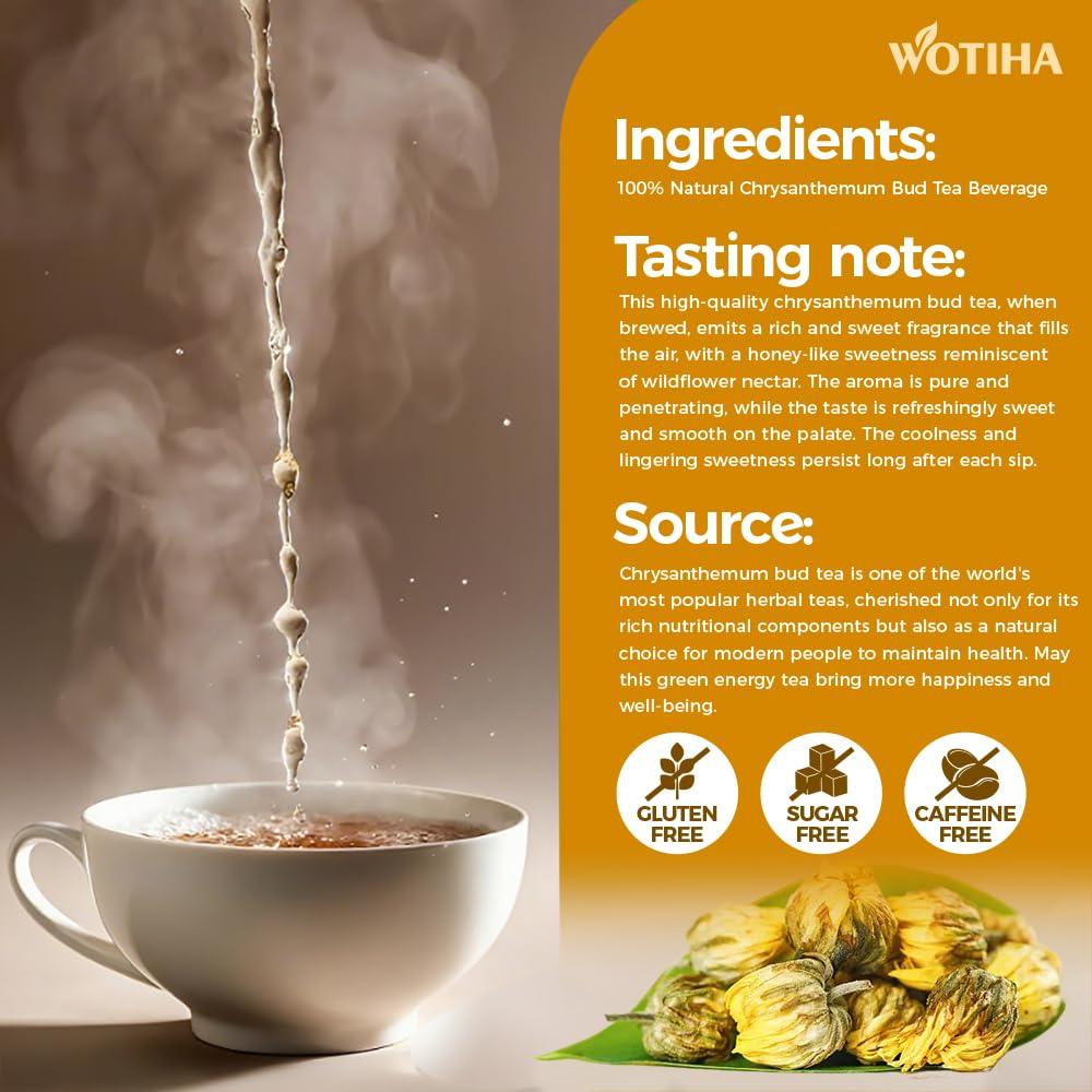 Té de crisantemo natural 150g WOTIHA - Sin cafeína, sin aditivos