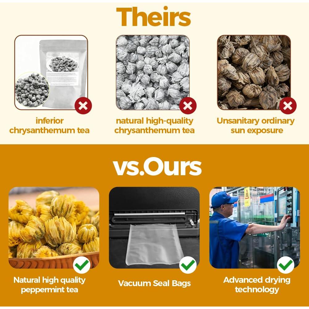 Té de crisantemo natural 150g WOTIHA - Sin cafeína, sin aditivos