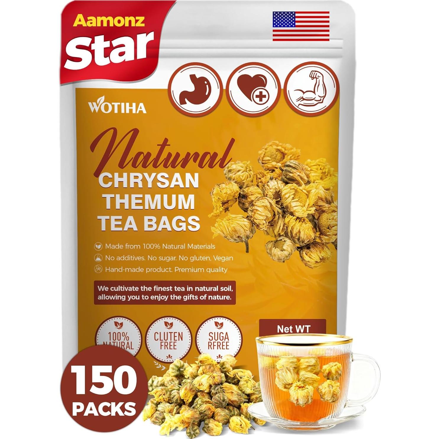 Té de crisantemo natural 150g WOTIHA - Sin cafeína, sin aditivos