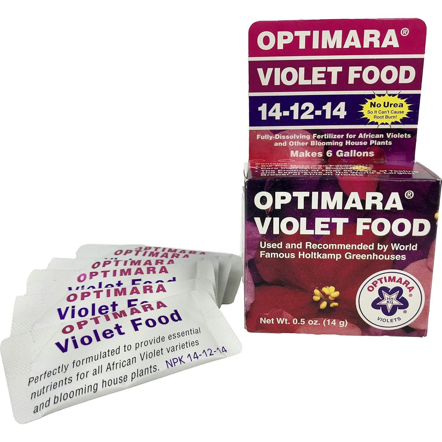 Fertilizante Líquido para Violetas Optimara 14-12-14 6 Bolsas
