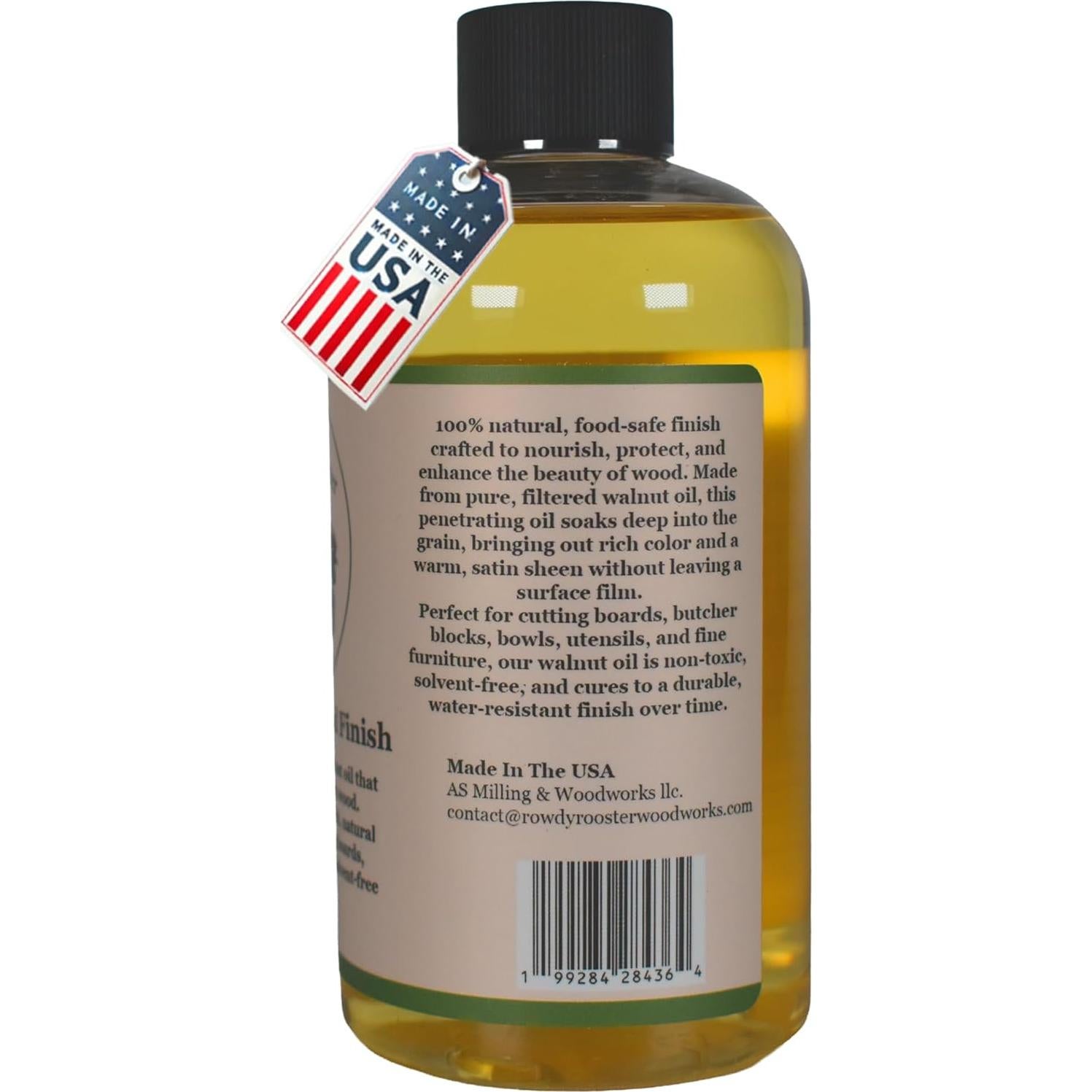 Aceite de Nuez Refinado Rowdy Rooster 266 ml - Seguro para Alimentos