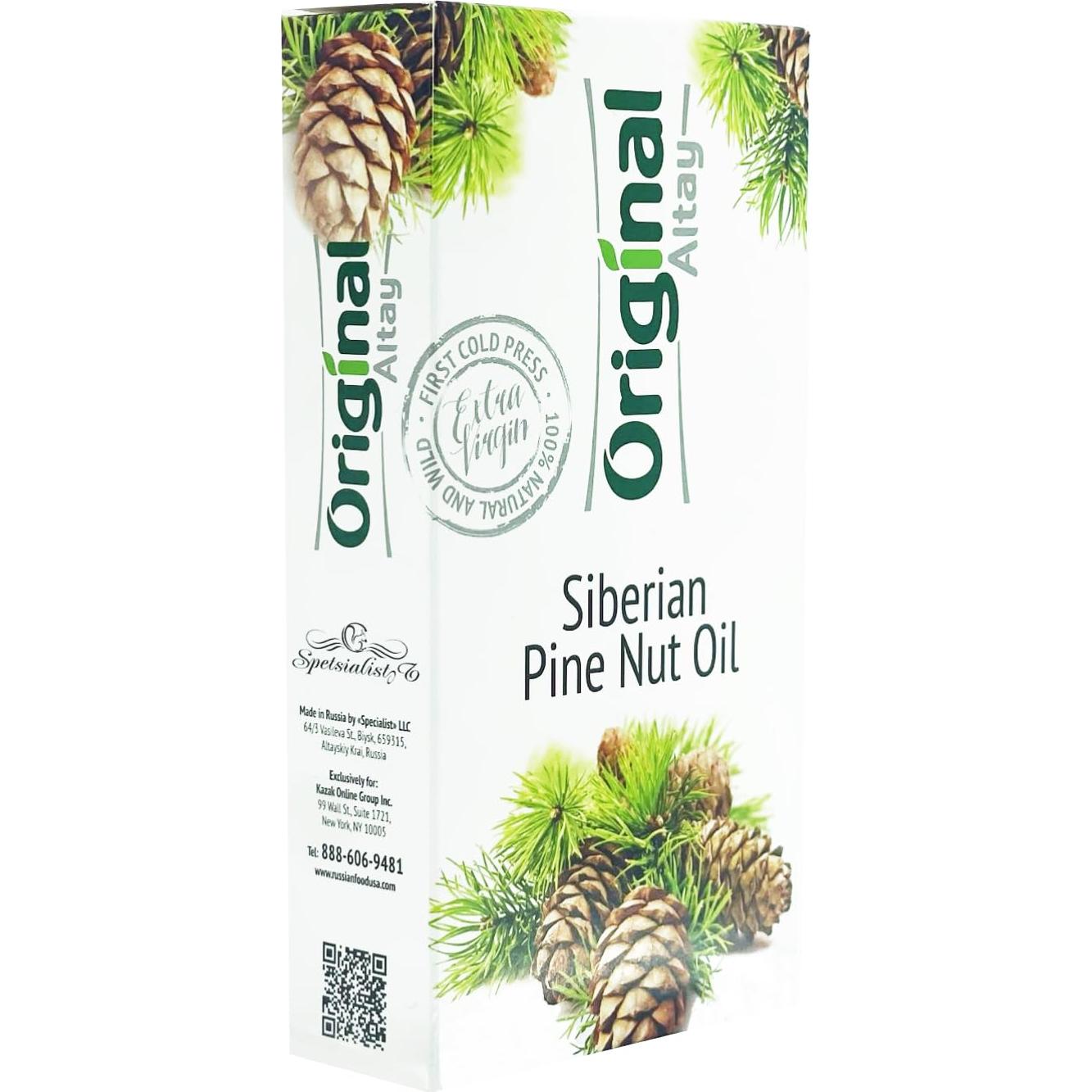 Aceite de Piñón Siberiano Orgánico 100ml Extra Virgen Prensado en Frío