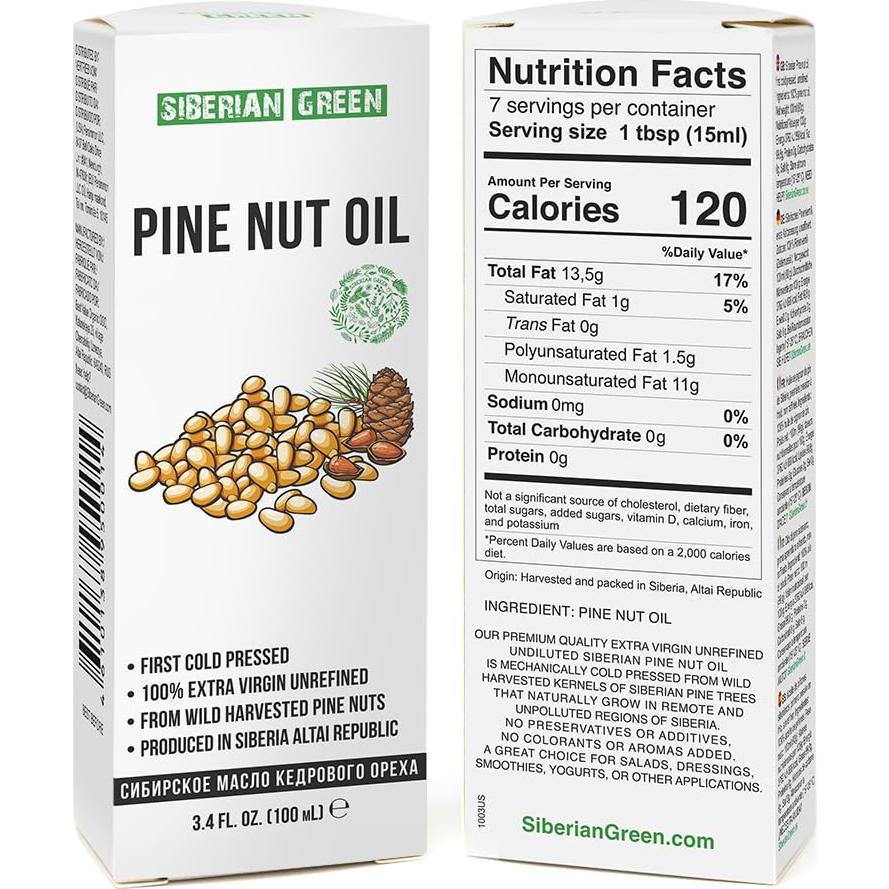 Aceite de Piñón Siberiano Best Value 100ml 100% Natural Extra Virgen