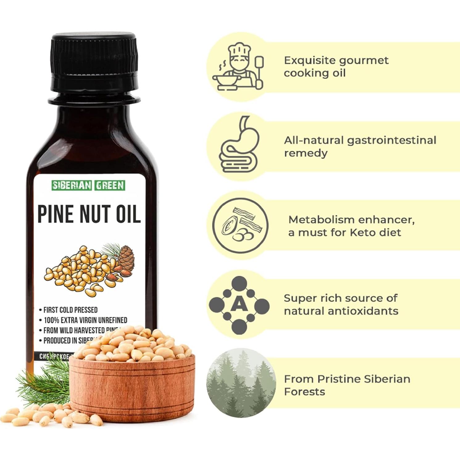 Aceite de Piñón Siberiano Best Value 100ml 100% Natural Extra Virgen