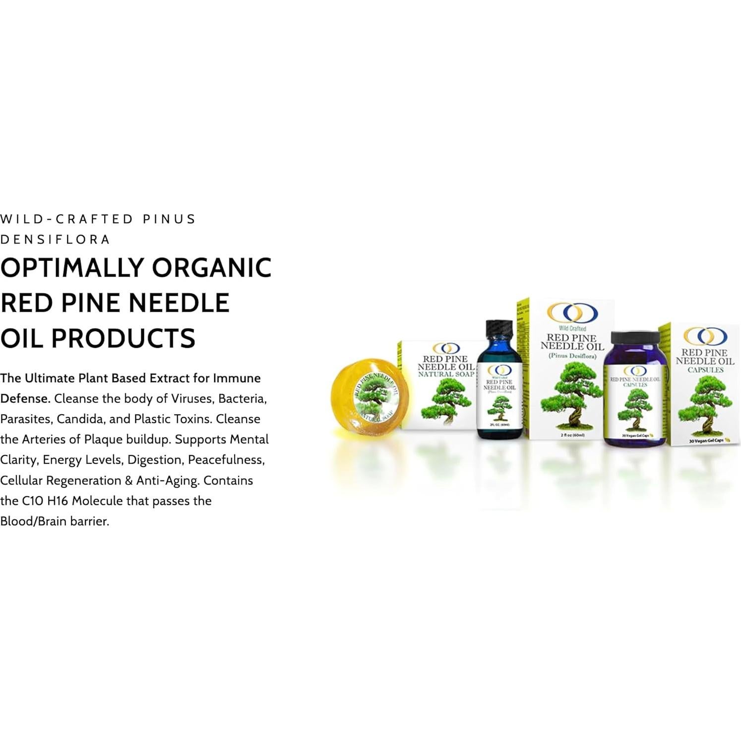 Cápsulas Veganas de Aceite de Aguja de Pino Rojo 30 Unidades